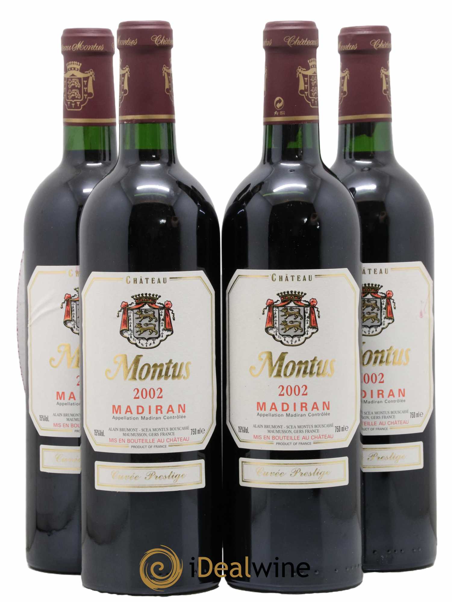 Madiran Château Montus-Prestige Alain Brumont 2002 - Lot de 4 bouteilles - 0