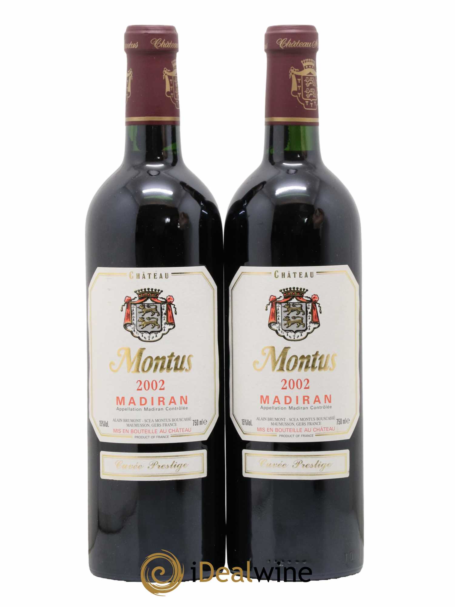 Madiran Château Montus-Prestige Alain Brumont 2002 - Lot de 2 bouteilles - 0