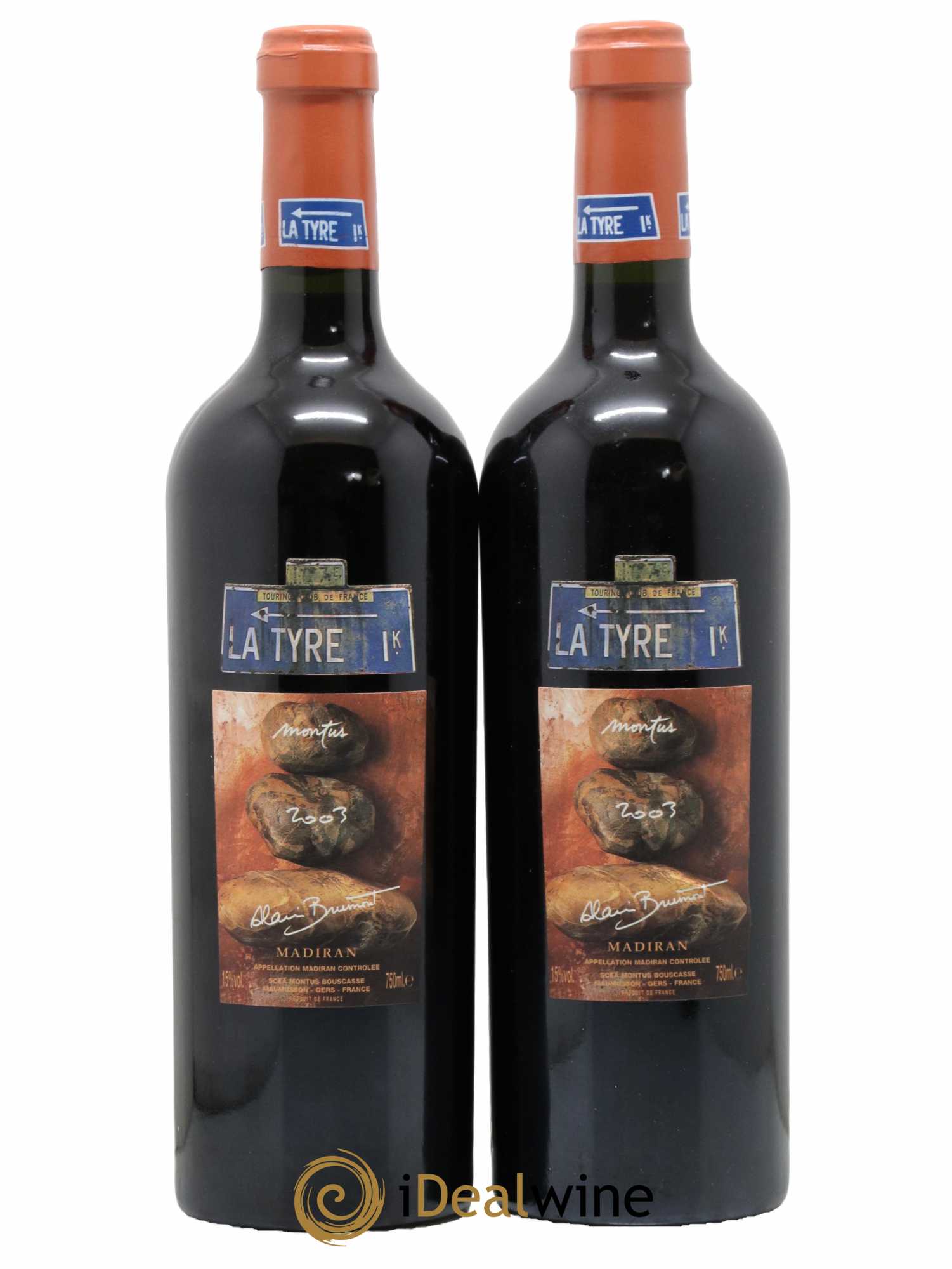 Madiran Château Montus-La Tyre Alain Brumont 2003 - Lot de 2 bouteilles - 0