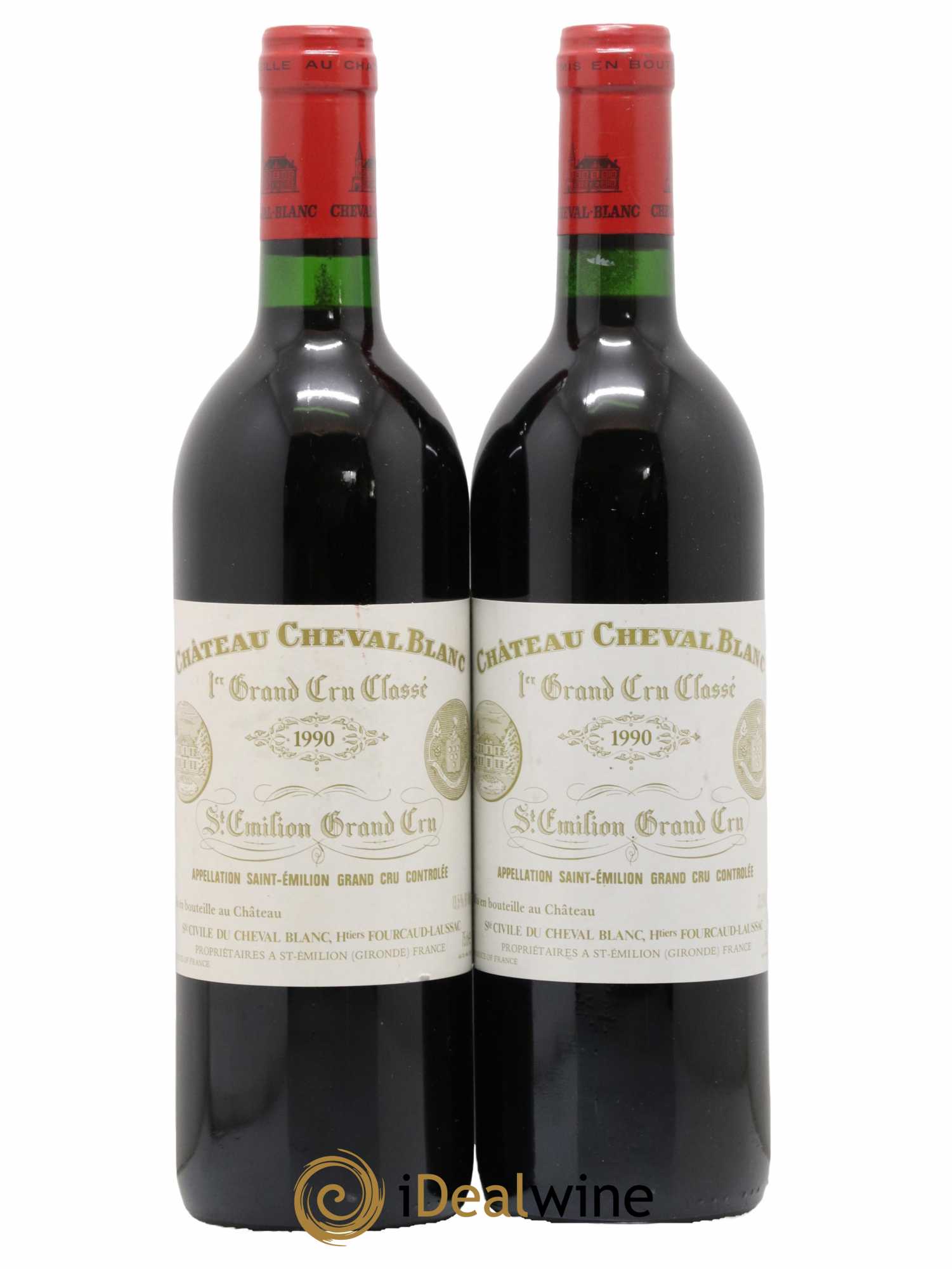 Château Cheval Blanc 1er Grand Cru Classé A 1990 - Posten von 2 Flaschen - 0