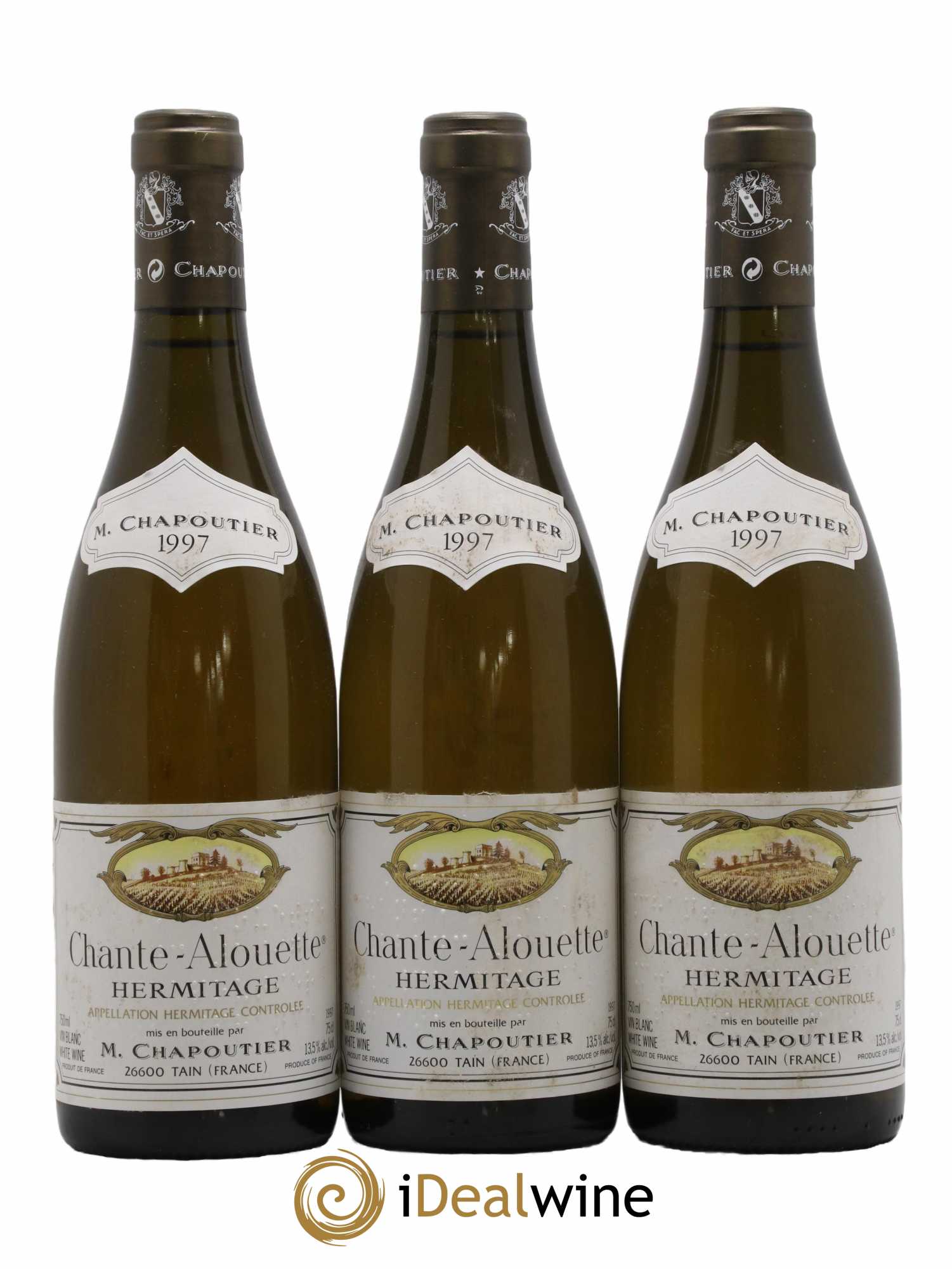 Hermitage Chante Alouette Chapoutier 1997 - Lot de 3 bouteilles - 0