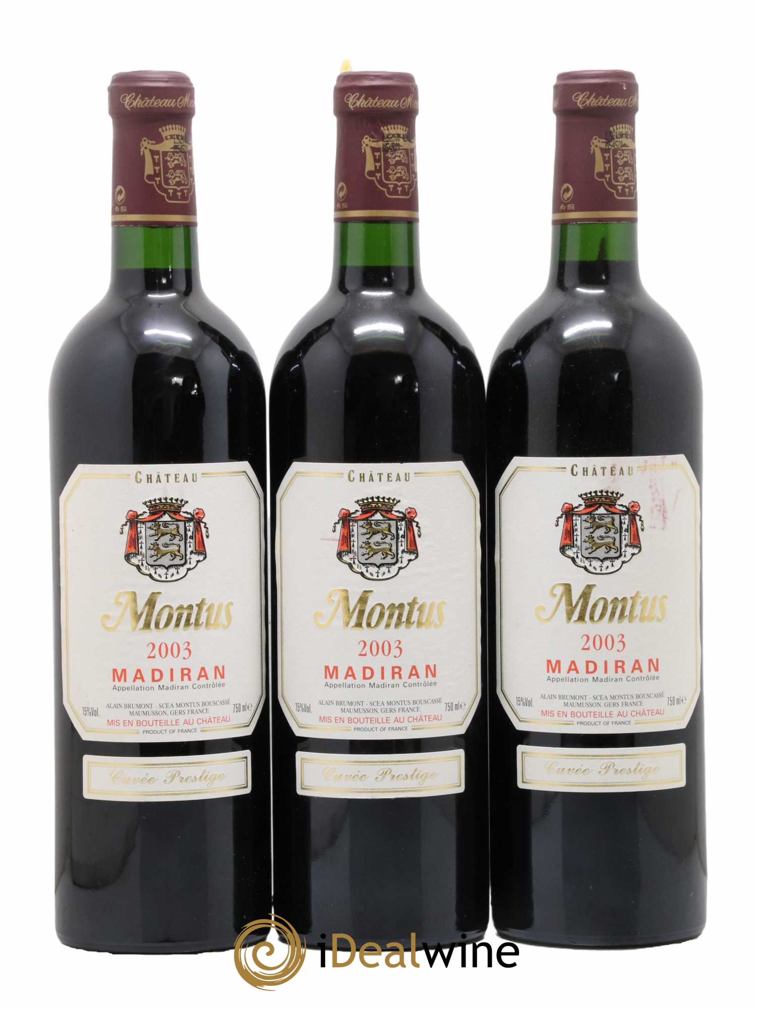 Madiran Château Montus-Prestige Alain Brumont 2003 - Lotto di 3 bottiglie - 0