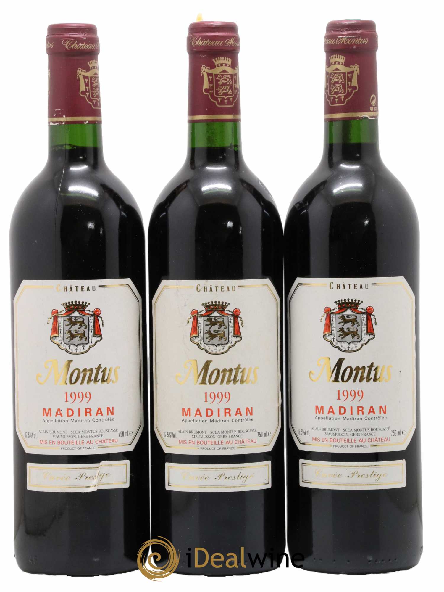 Madiran Château Montus-Prestige Alain Brumont 1999 - Lot de 3 bouteilles - 0
