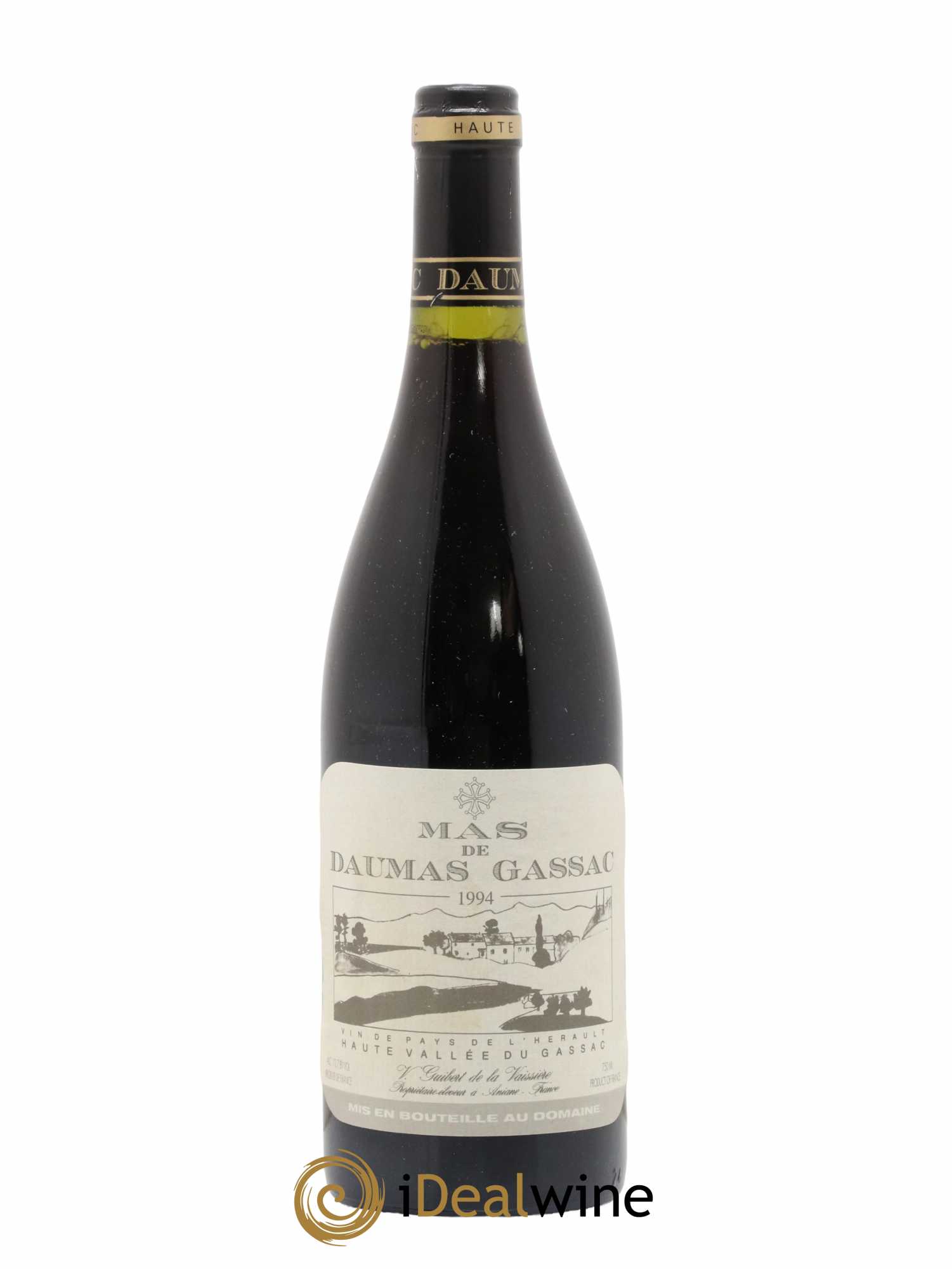 Saint-Guilhem-le-Désert - Cité d'Aniane Mas Daumas Gassac Famille Guibert de La Vaissière 1994 - Lot de 1 bouteille - 0