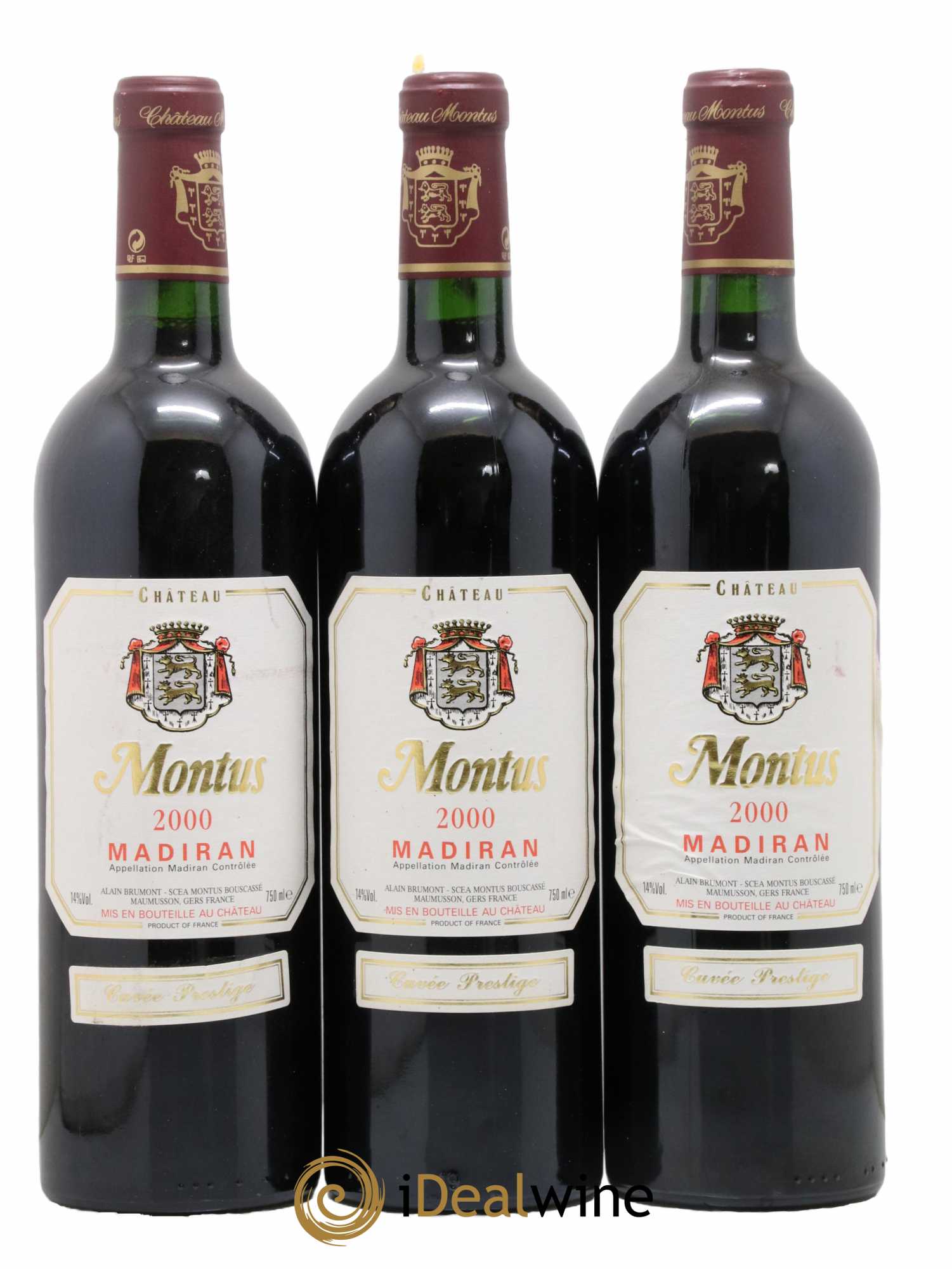 Madiran Château Montus-Prestige Alain Brumont 2000 - Posten von 3 Flaschen - 0