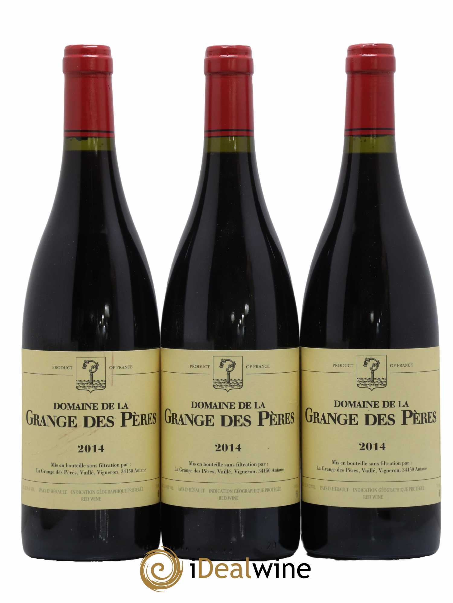 Pays d'Hérault Grange des Pères Laurent Vaillé 2014 - Lot de 3 bouteilles - 0