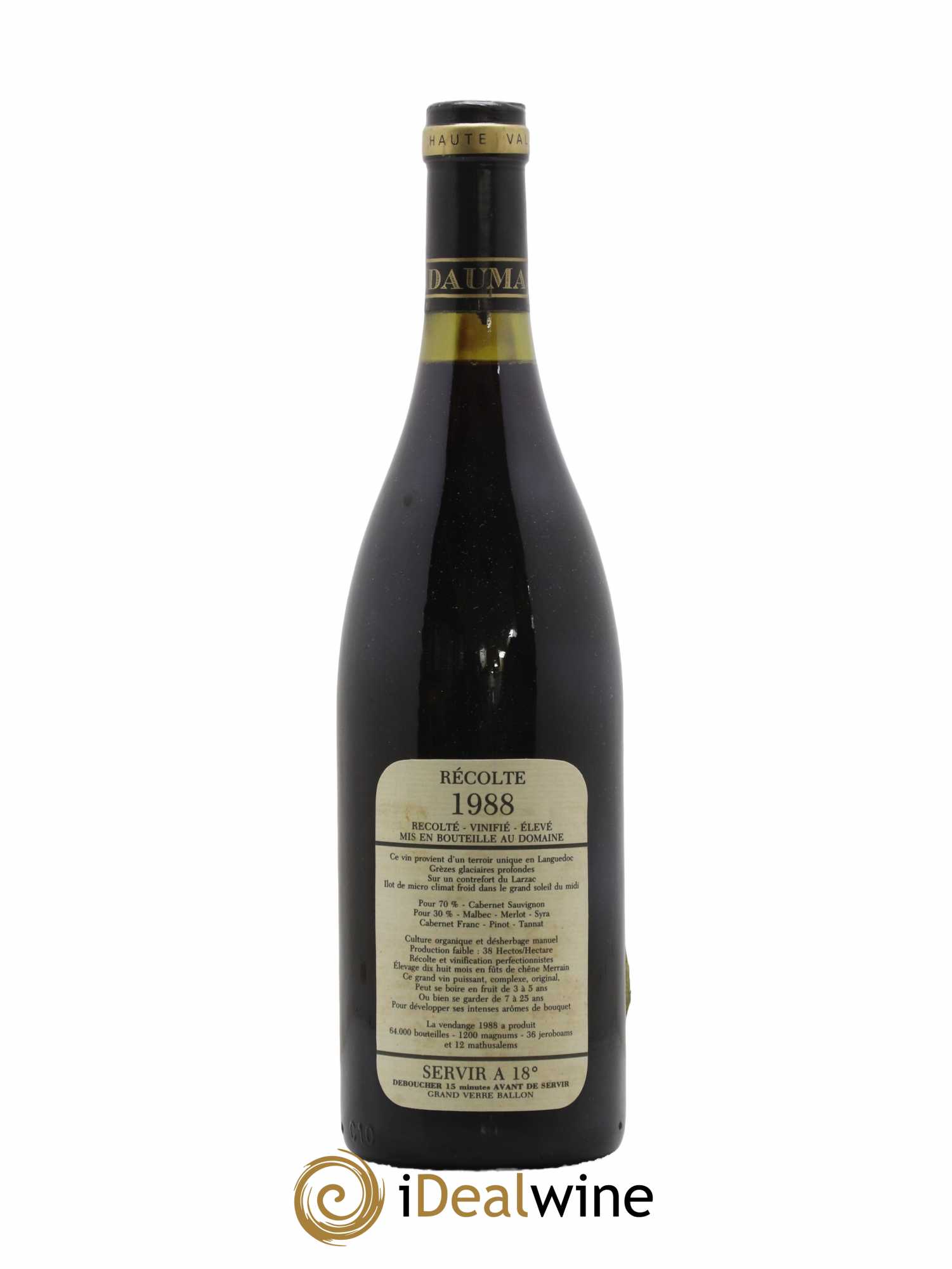 Saint-Guilhem-le-Désert - Cité d'Aniane Mas Daumas Gassac Famille Guibert de La Vaissière 1988 - Lotto di 1 bottiglia - 1