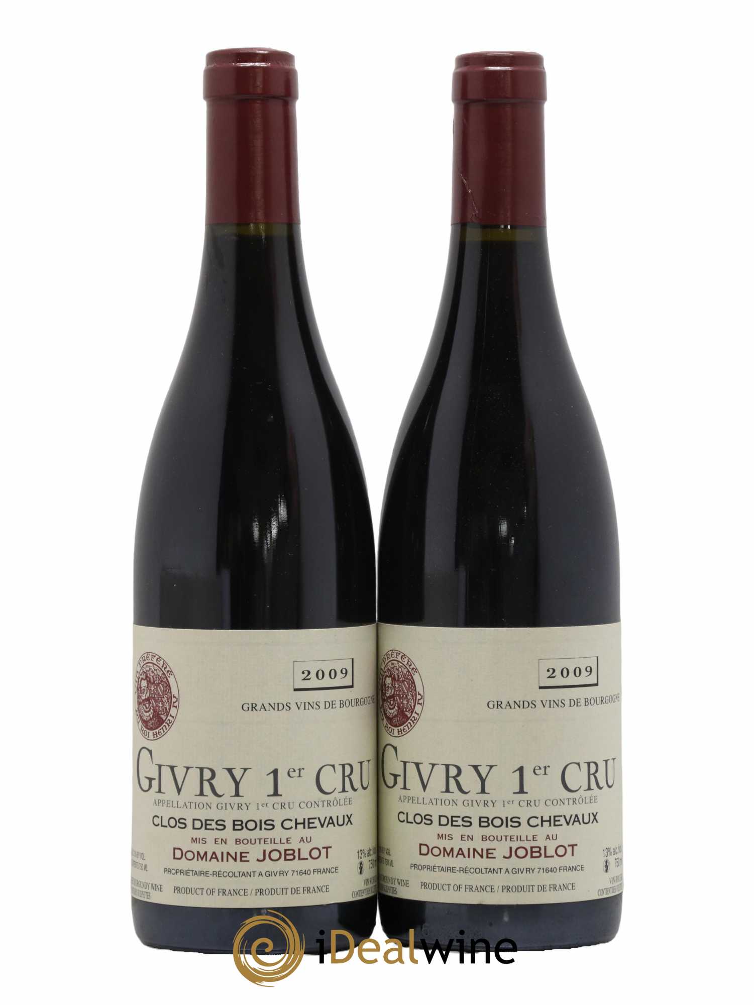 Givry 1er Cru Les Bois Chevaux Joblot (Domaine) 2009 - Lot de 2 bouteilles - 0