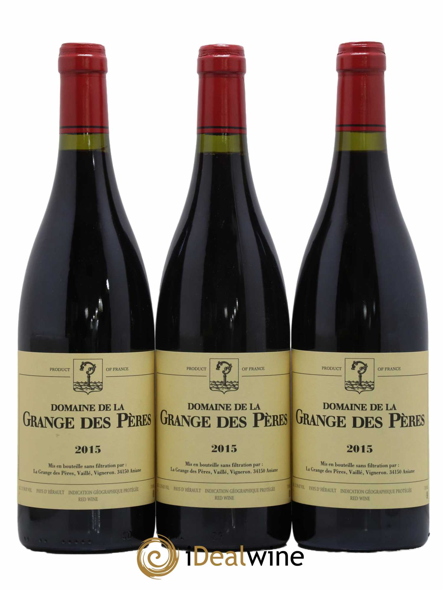Pays d'Hérault Grange des Pères Laurent Vaillé 2015 - Lot de 3 bouteilles - 0