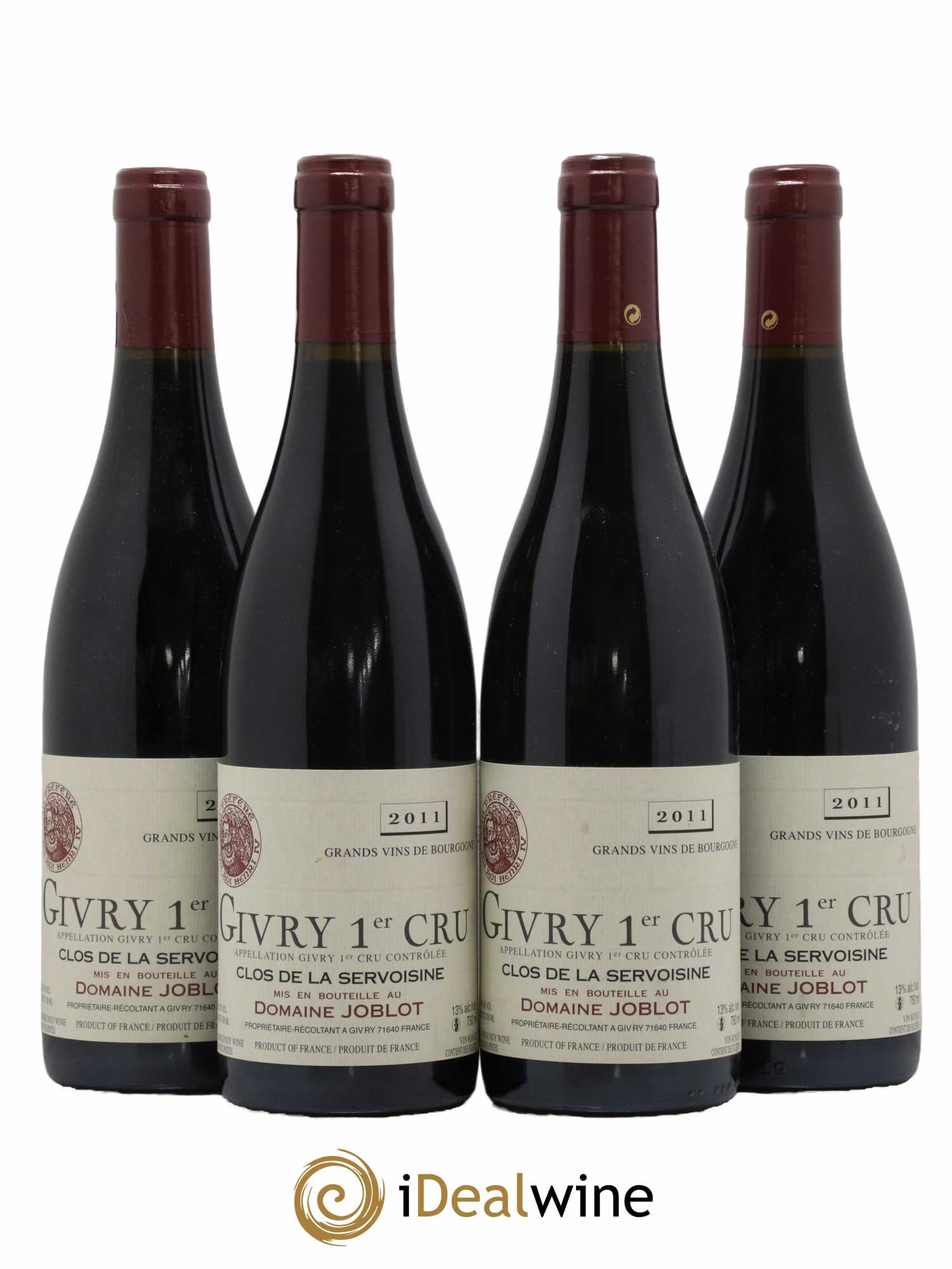 Givry 1er Cru Servoisine Joblot (Domaine) 2011 - Lot de 4 bouteilles - 0