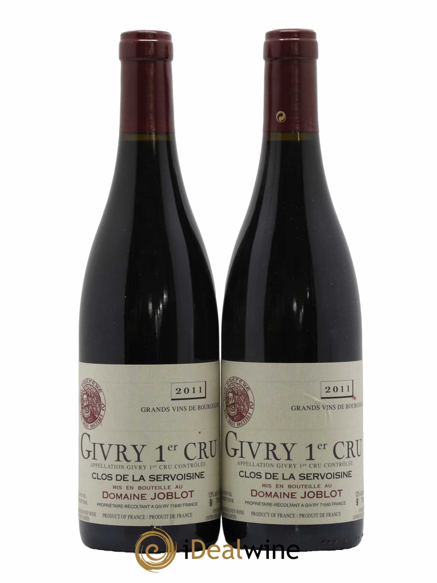 Givry 1er Cru Servoisine Joblot (Domaine) 2011 - Lot de 2 bouteilles - 0
