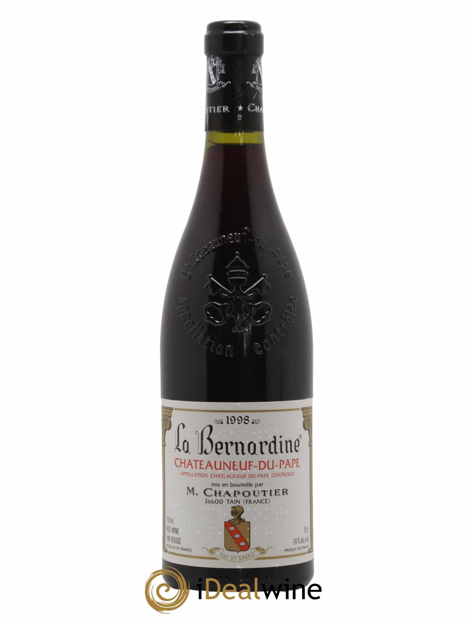 Châteauneuf-du-Pape La Bernardine Chapoutier 1998 - Lotto di 1 bottiglia - 0