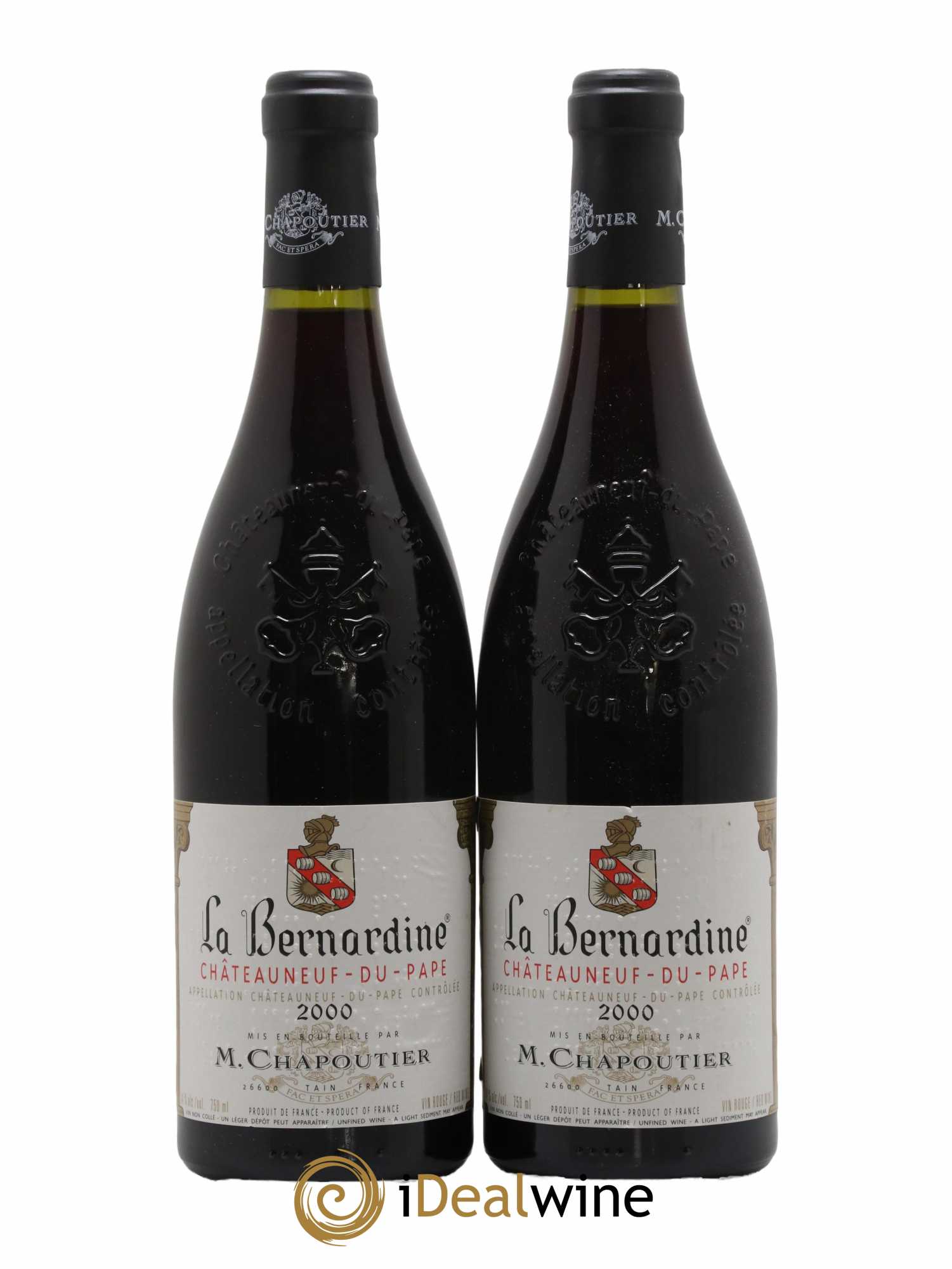 Châteauneuf-du-Pape La Bernardine Chapoutier 2000 - Lot de 2 bouteilles - 0