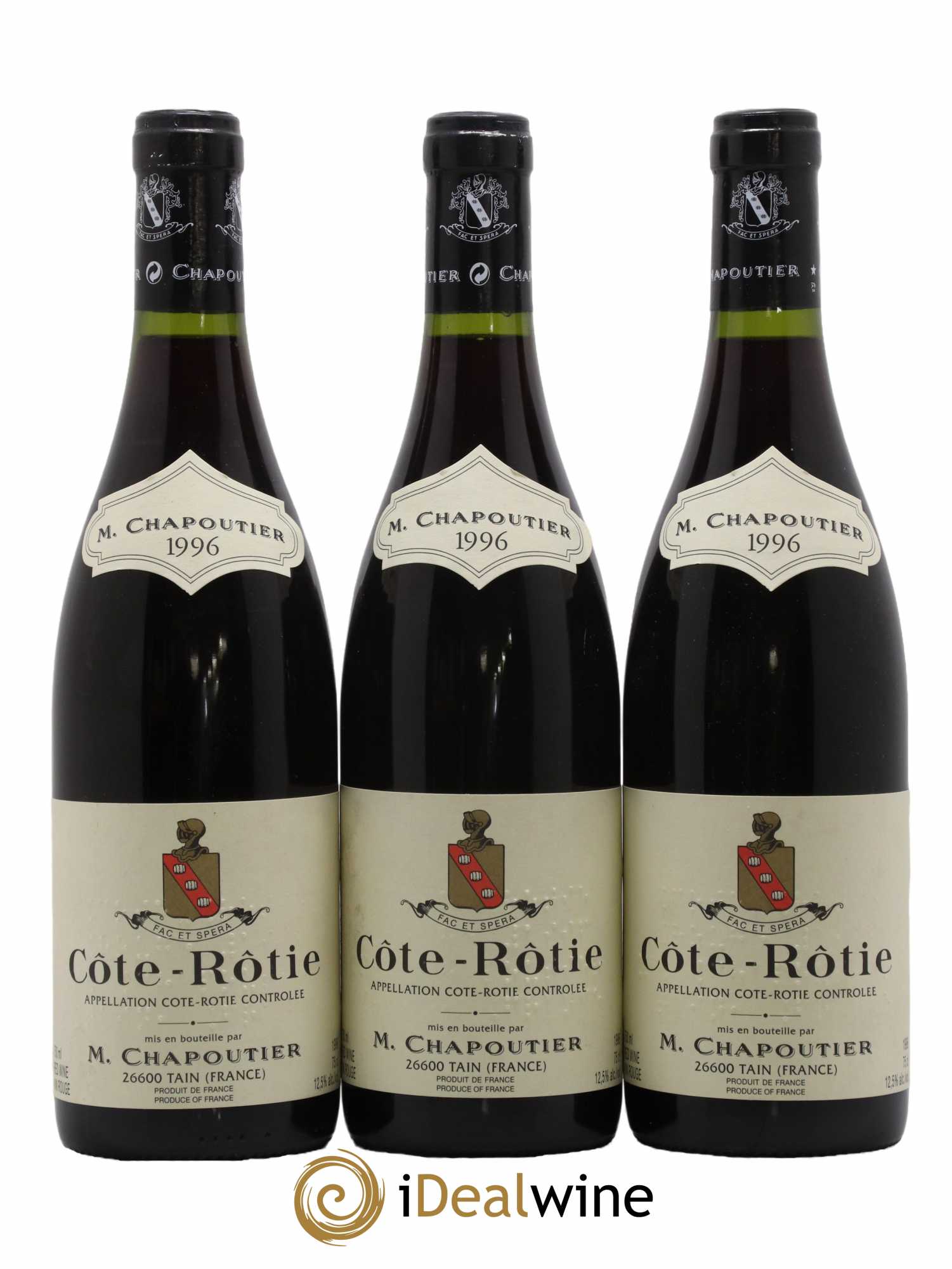 Côte-Rôtie Chapoutier 1996 - Lot de 3 bouteilles - 0