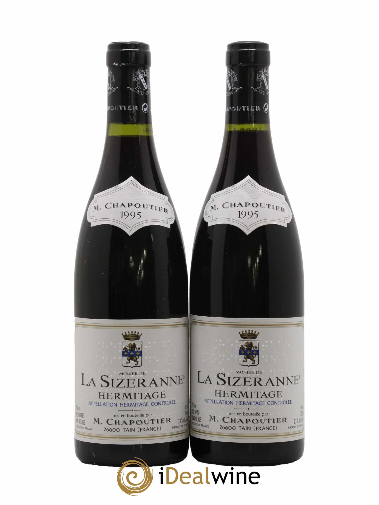 Hermitage Monier de La Sizeranne Chapoutier 1995 - Lot de 2 bouteilles - 0