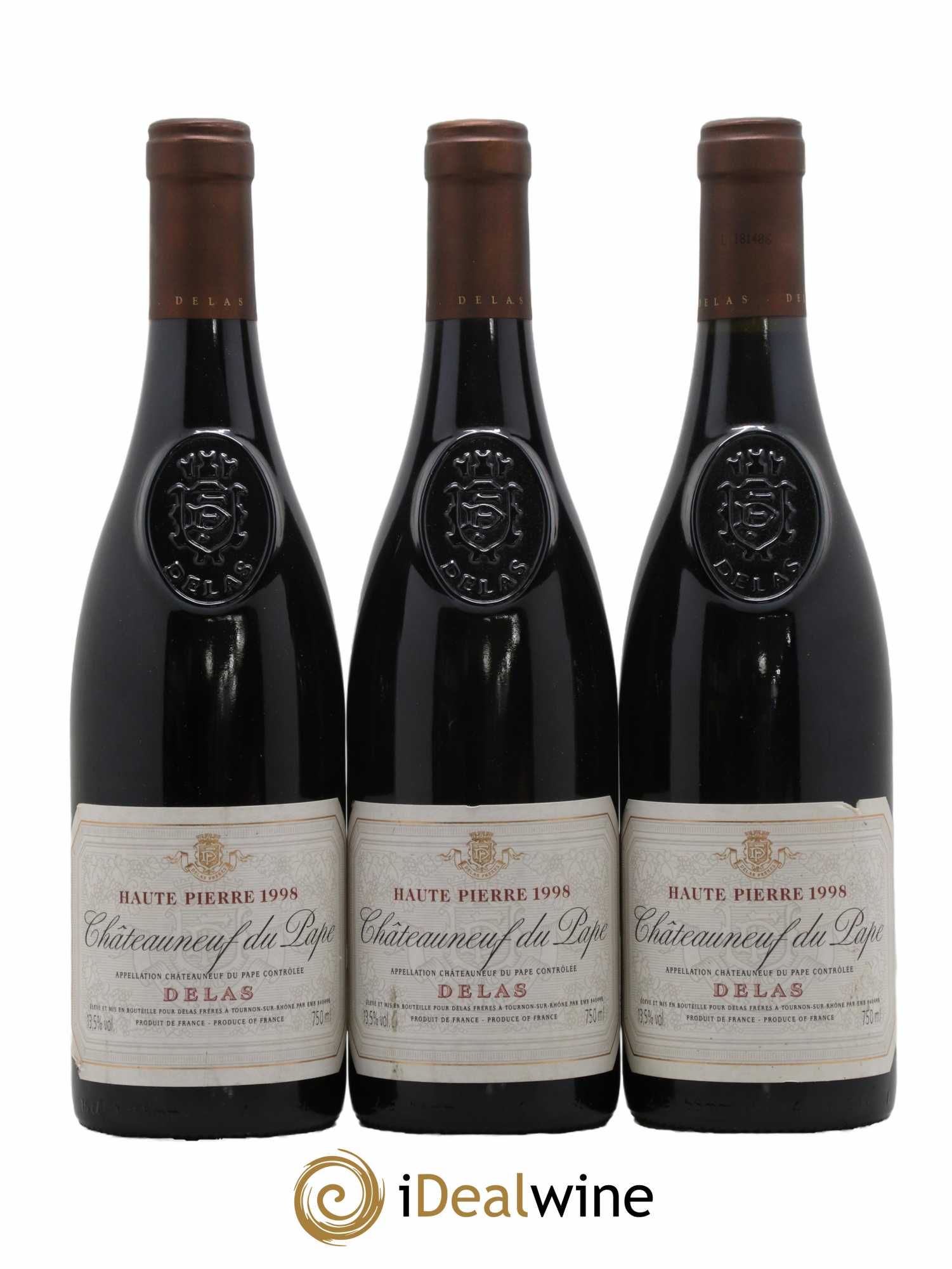 Châteauneuf-du-Pape Haute Pierre Delas Frères 1998 - Lot de 3 bouteilles - 0
