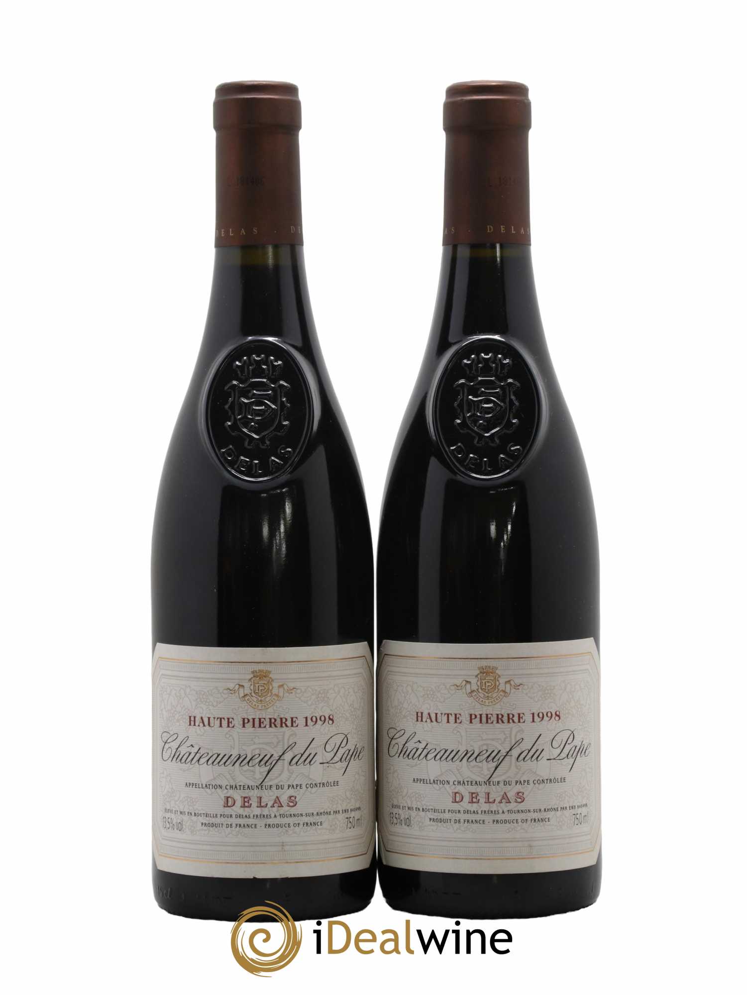 Châteauneuf-du-Pape Haute Pierre Delas Frères 1998 - Lot de 2 bouteilles - 0