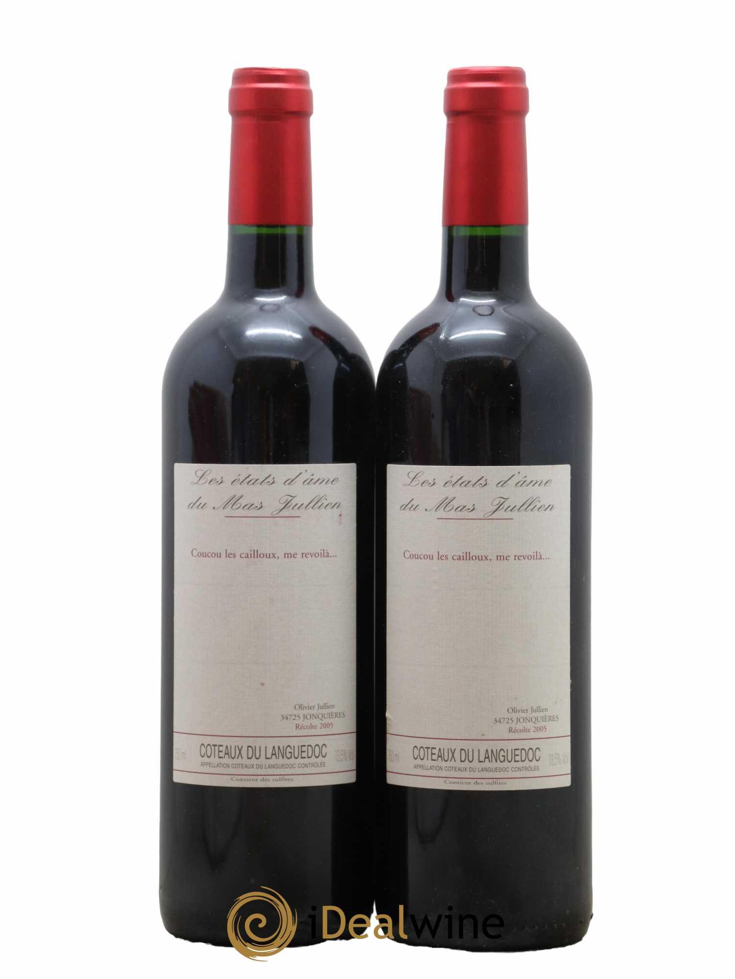 Terrasses du Larzac Mas Jullien Les derniers états d'âme Olivier Jullien 2005 - Lot de 2 bouteilles - 0