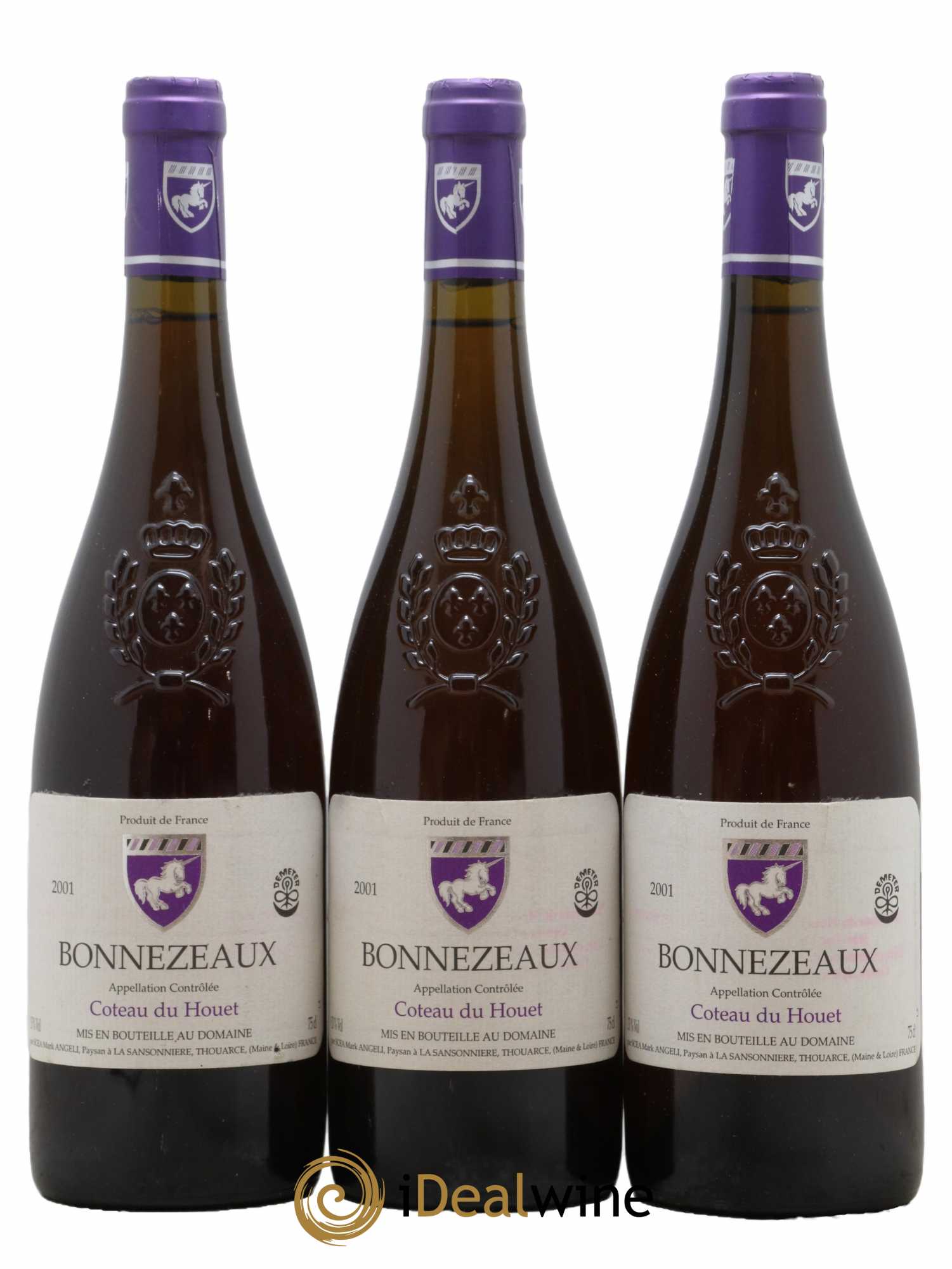 Bonnezeaux Coteau du Houet Mark Angeli (Domaine) - Ferme de la Sansonnière 2001 - Lotto di 3 bottiglie - 0
