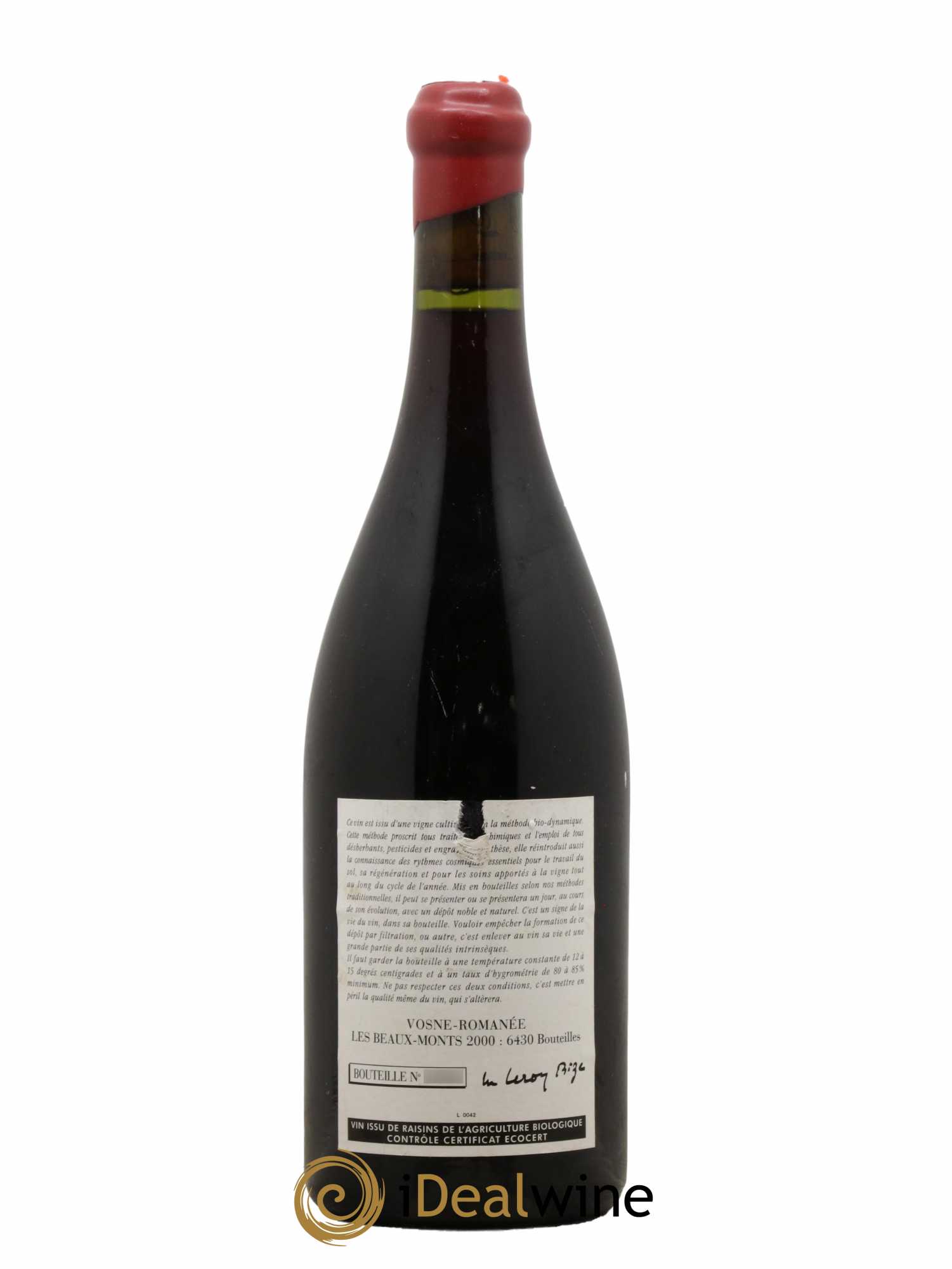 Vosne-Romanée 1er Cru Les Beaux-Monts Leroy (Domaine) 2000 - Lot de 1 bouteille - 1
