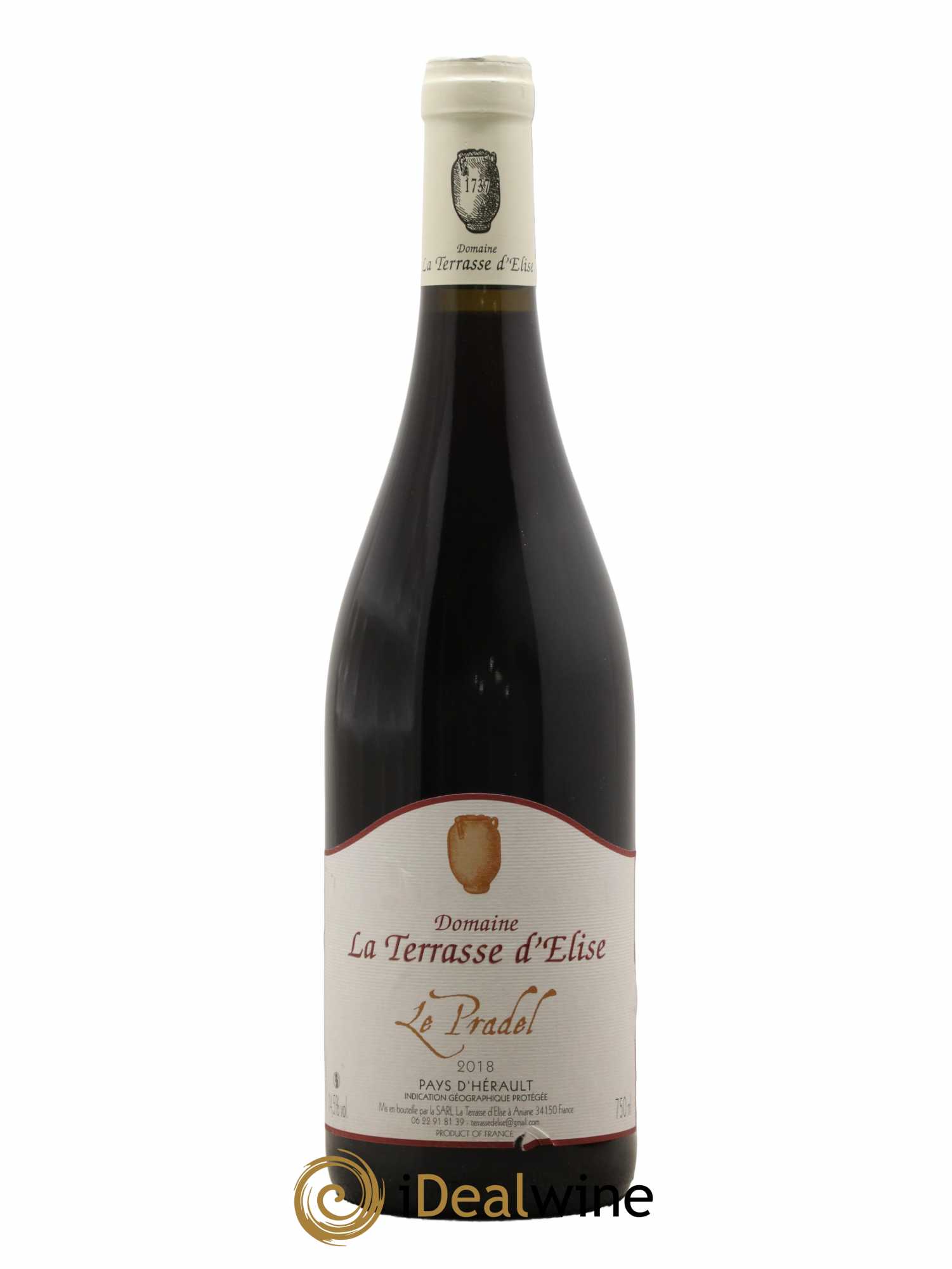 Pays d'Hérault Le Pradel Terrasse d'Elise (Domaine de la) 2018 - Lot de 1 bouteille - 0