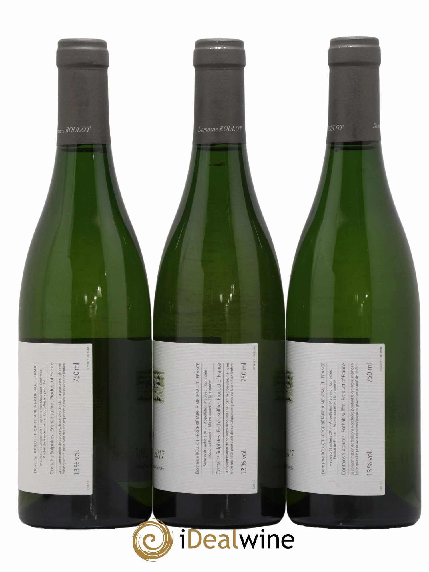 Meursault Luchets Roulot (Domaine) 2017 - Lot de 3 bouteilles - 1