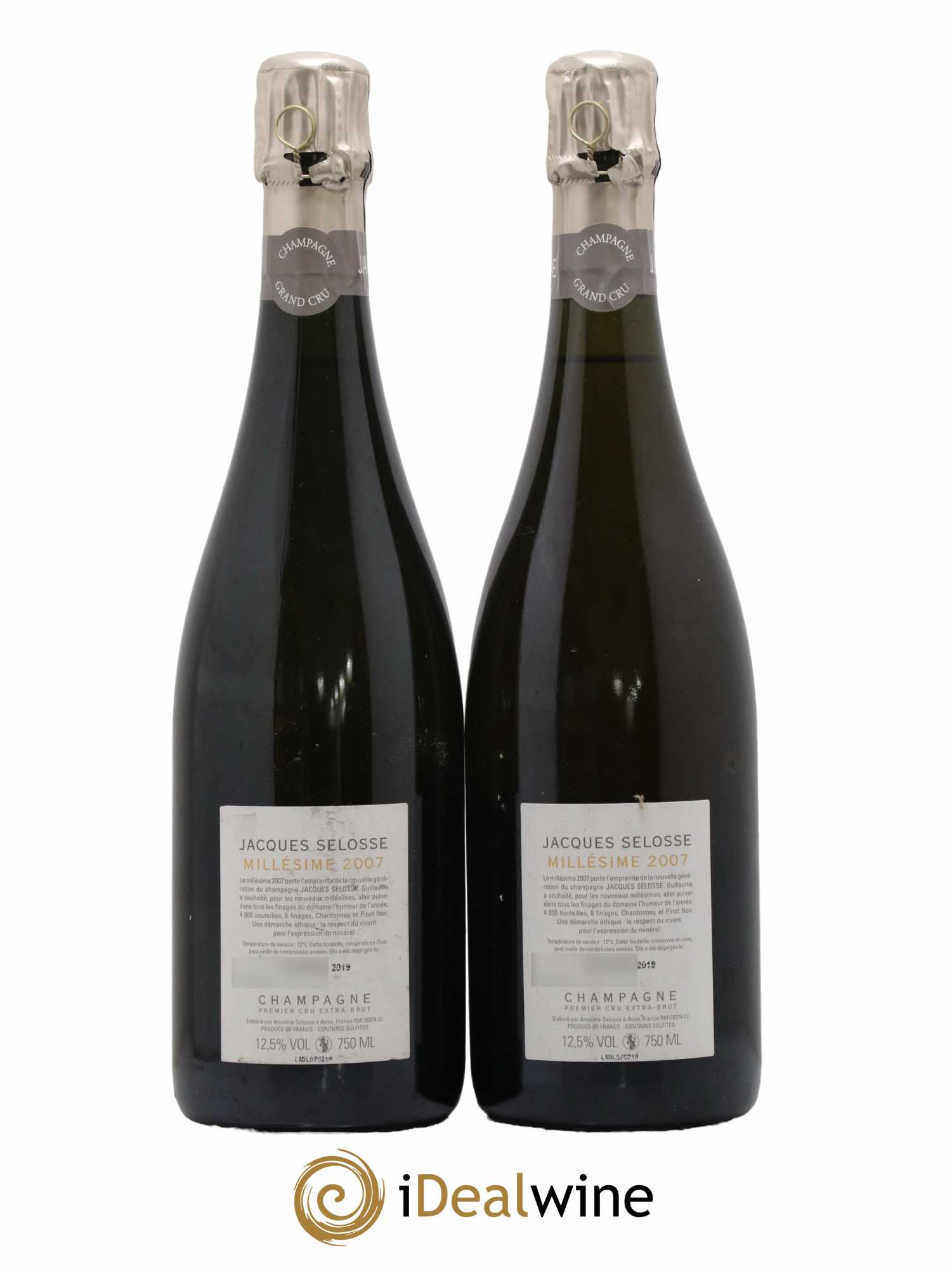 1er Cru Millésimé Extra-Brut Jacques Selosse 2007 - Lot de 2 bouteilles - 1