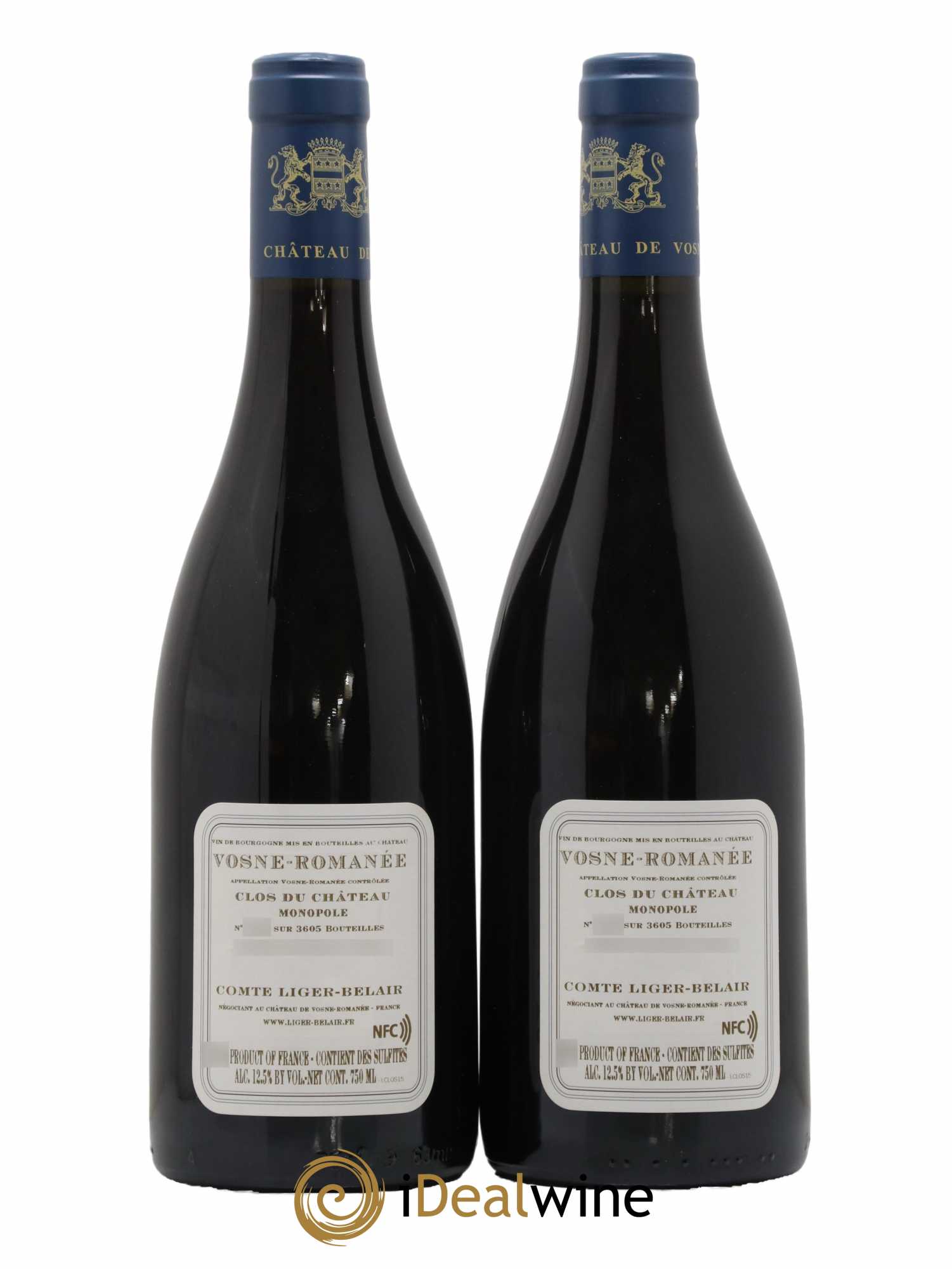 Vosne-Romanée Clos du Château Comte Liger-Belair (Domaine du) 2015 - Lot of 2 bottles - 1