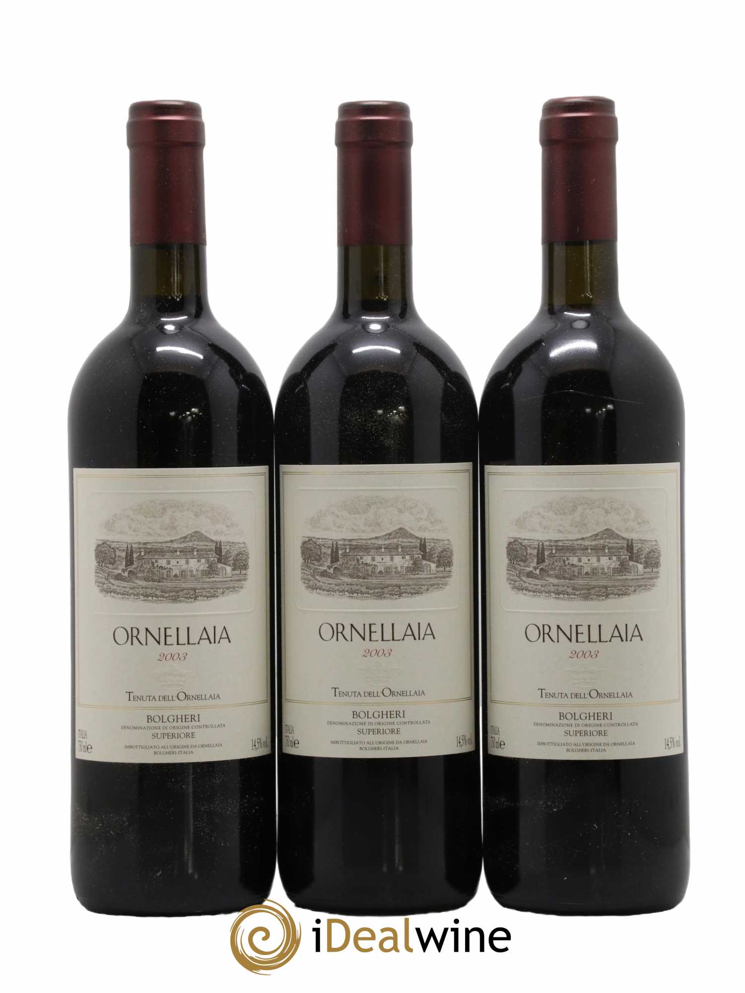 Bolgheri DOC Superiore Ornellaia Tenuta Dell'Ornellaia - Frescobaldi 2003 - Lot de 6 bouteilles - 1