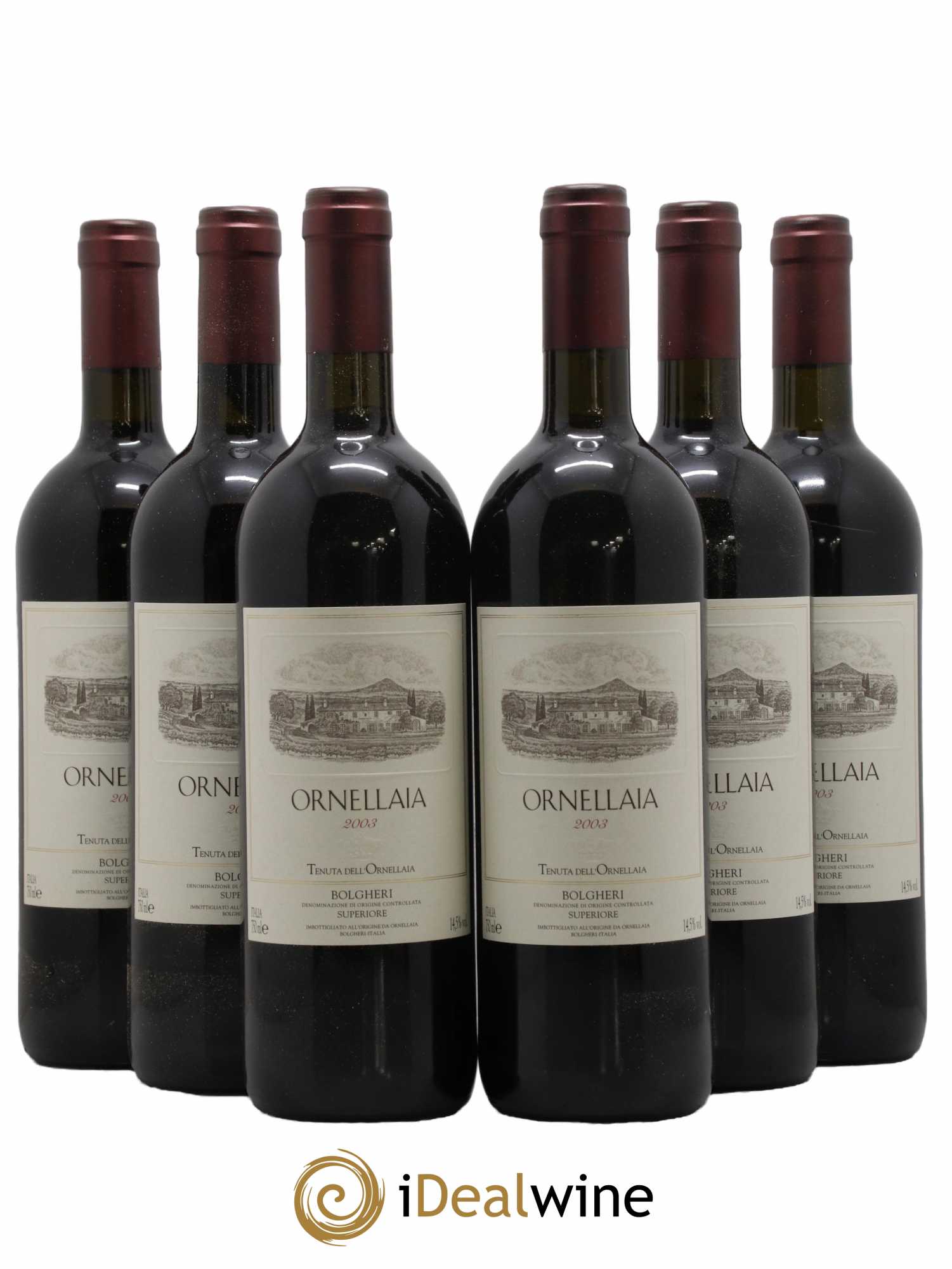 Bolgheri DOC Superiore Ornellaia Tenuta Dell'Ornellaia - Frescobaldi 2003 - Lot de 6 bouteilles - 0