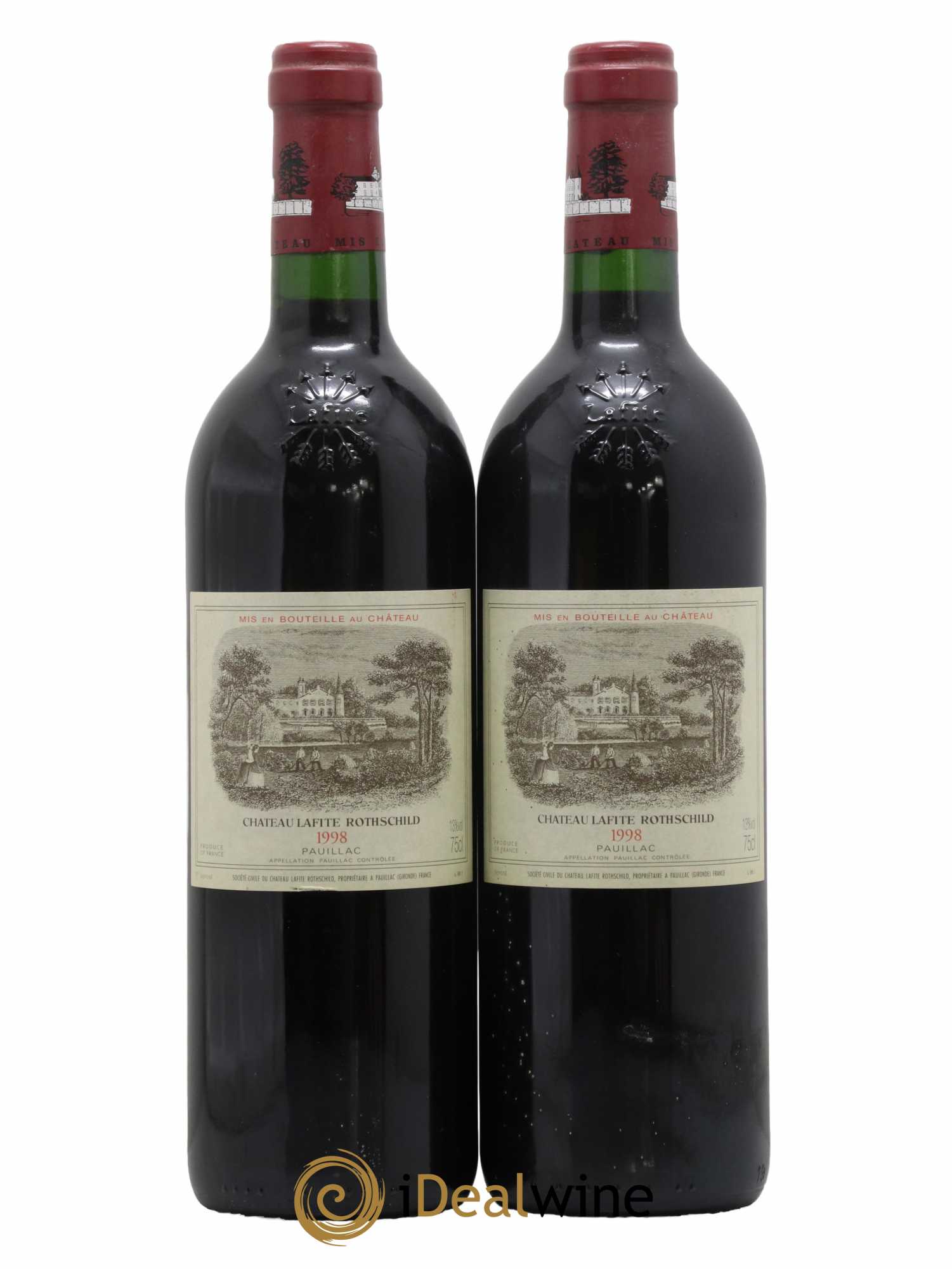 Château Lafite Rothschild 1er Grand Cru Classé 1998 - Lot de 2 bouteilles - 0