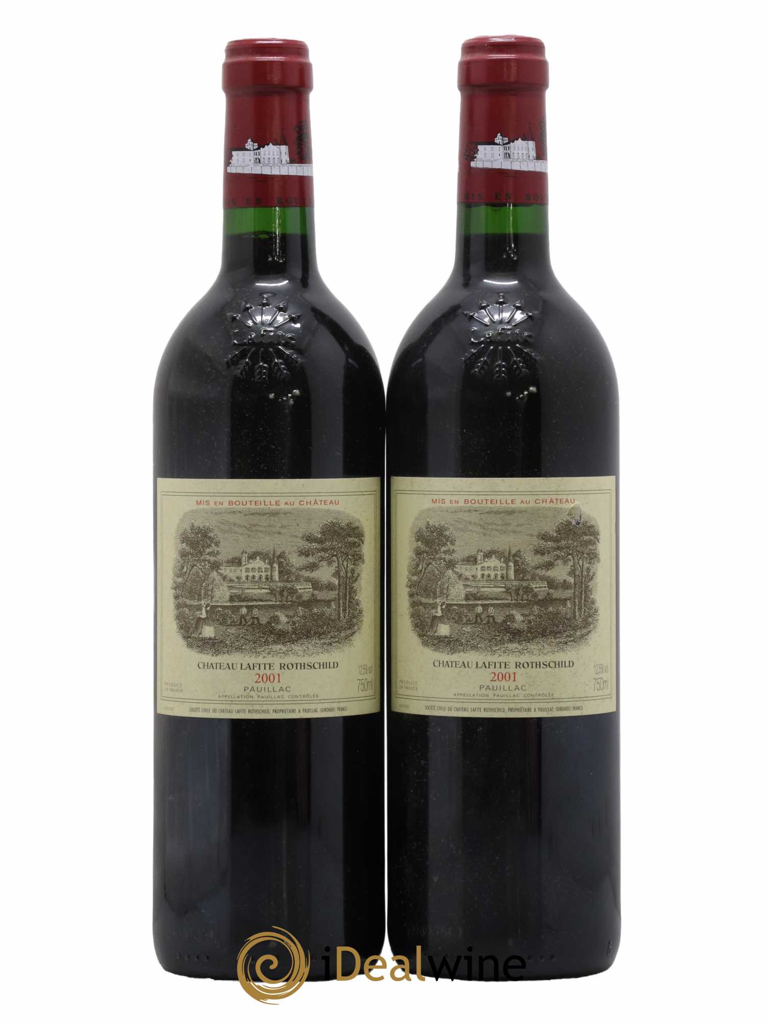 Château Lafite Rothschild 1er Grand Cru Classé 2001 - Lot de 2 bouteilles - 0