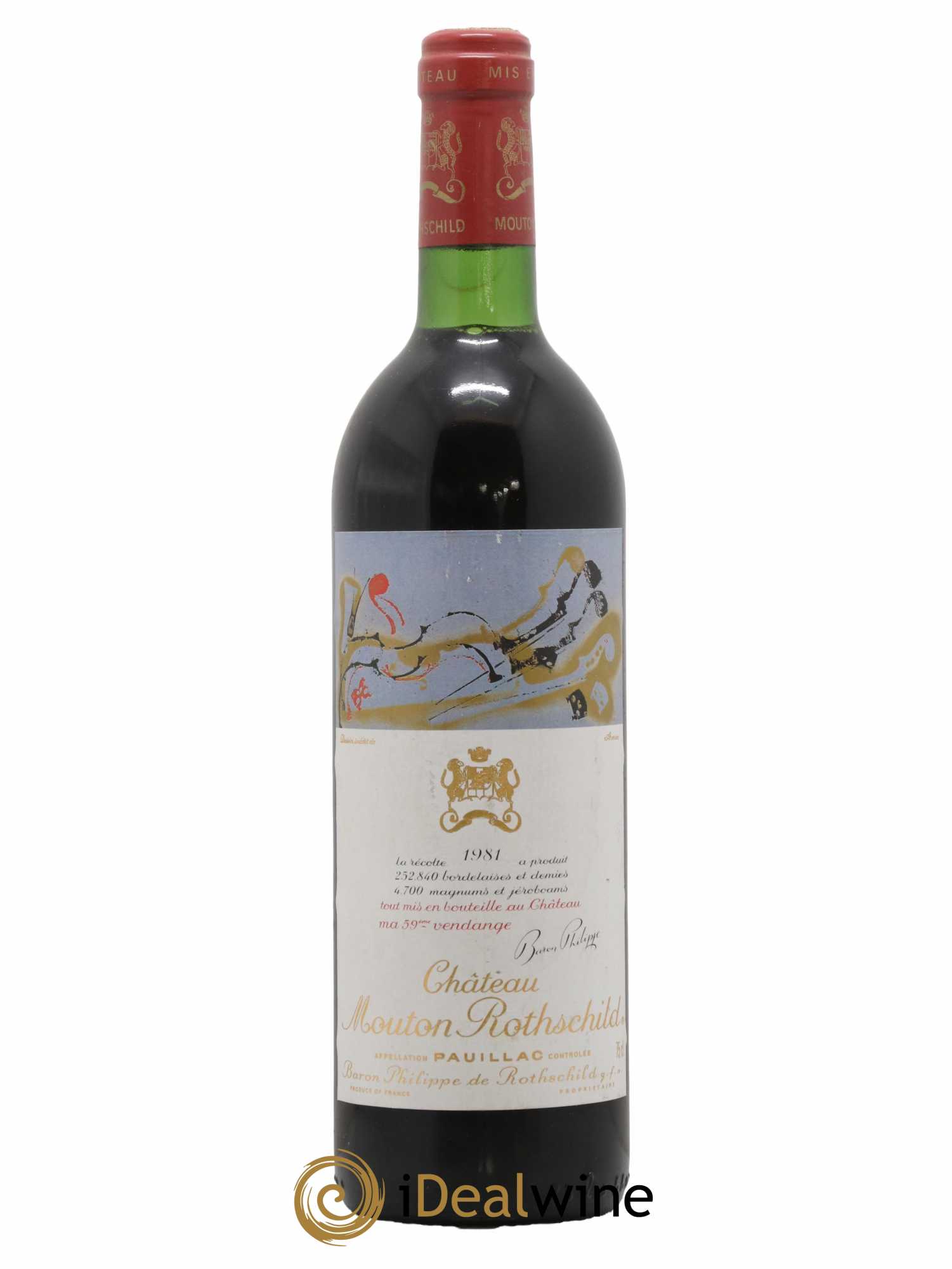 Château Mouton Rothschild 1er Grand Cru Classé 1981 - Posten von 1 Flasche - 0