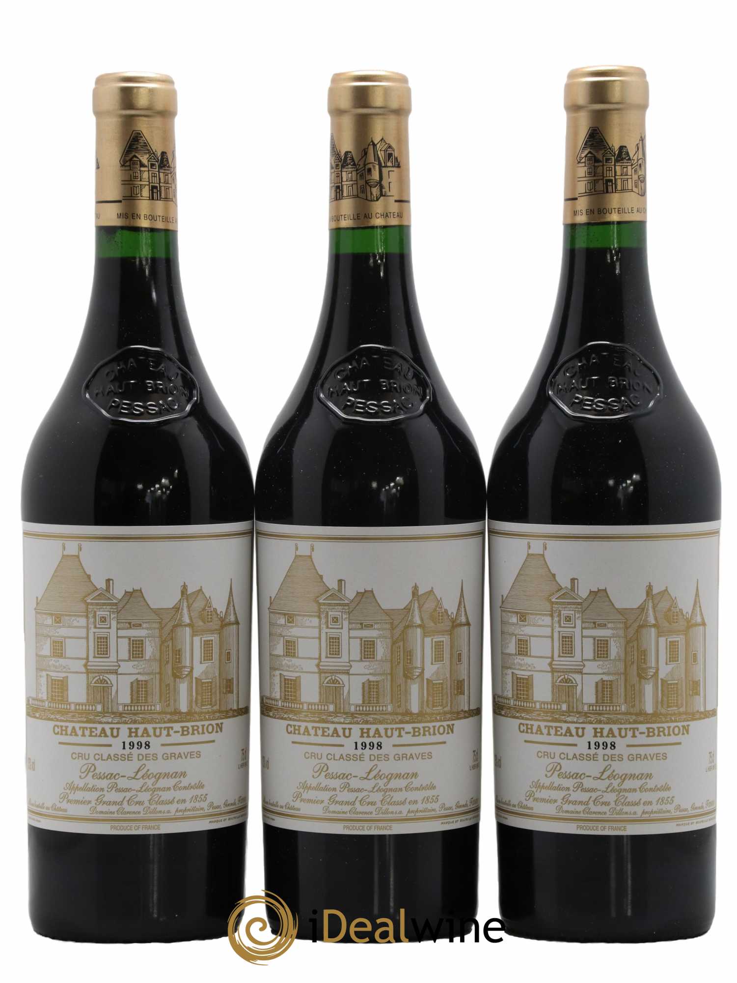 Château Haut Brion 1er Grand Cru Classé 1998 - Lot de 12 bouteilles - 1