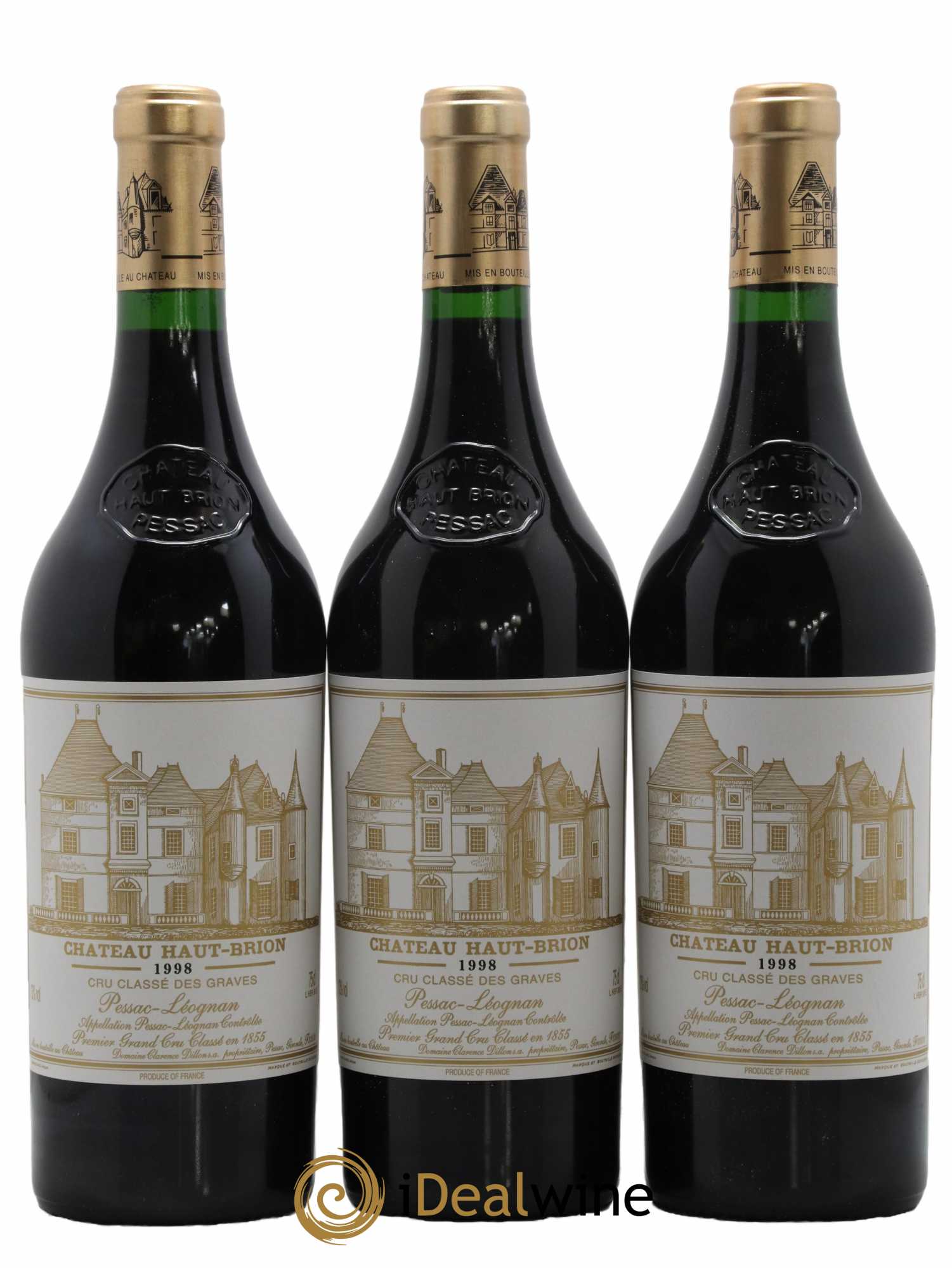 Château Haut Brion 1er Grand Cru Classé 1998 - Lot de 12 bouteilles - 2