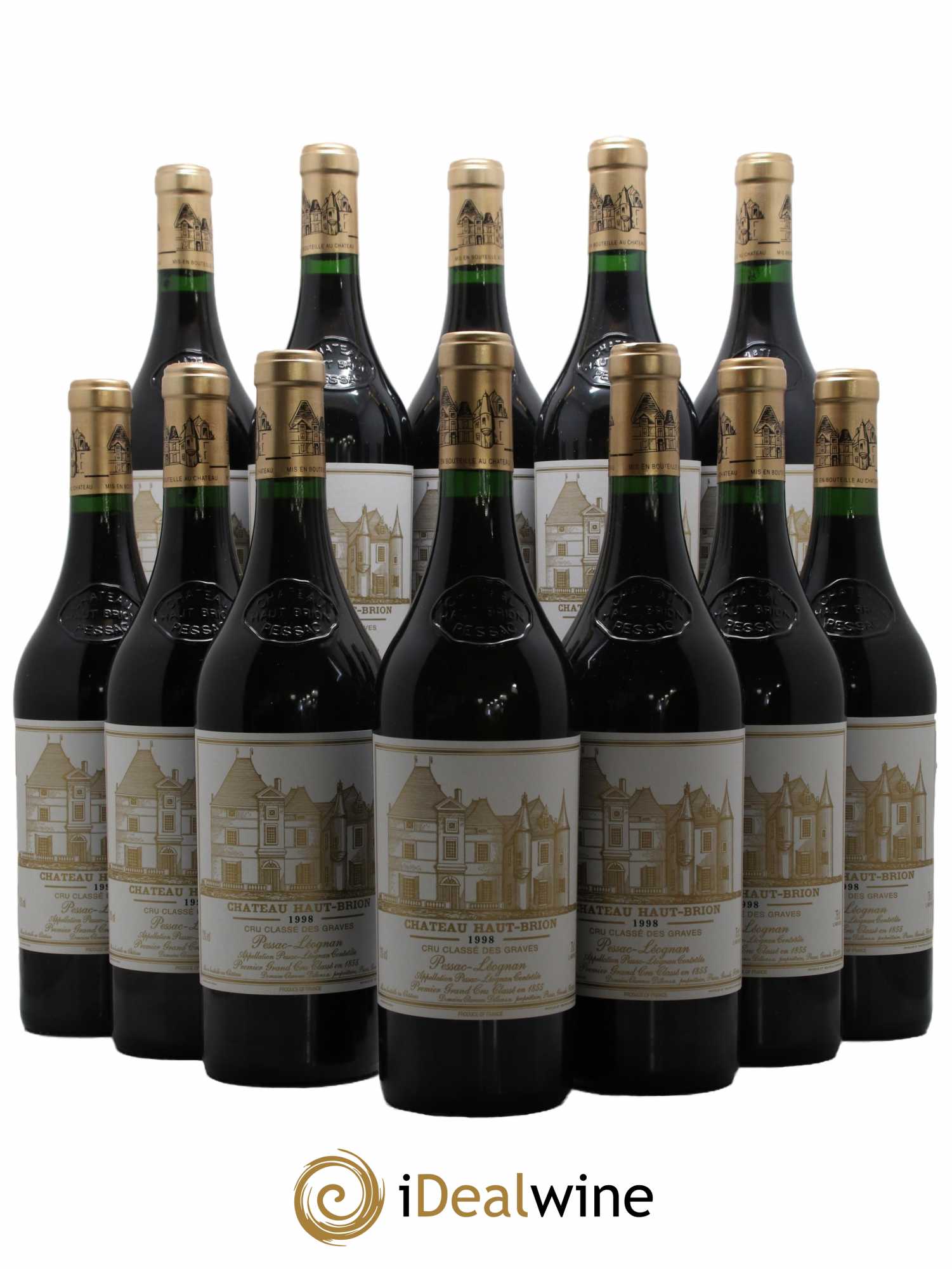 Château Haut Brion 1er Grand Cru Classé 1998 - Lot de 12 bouteilles - 0