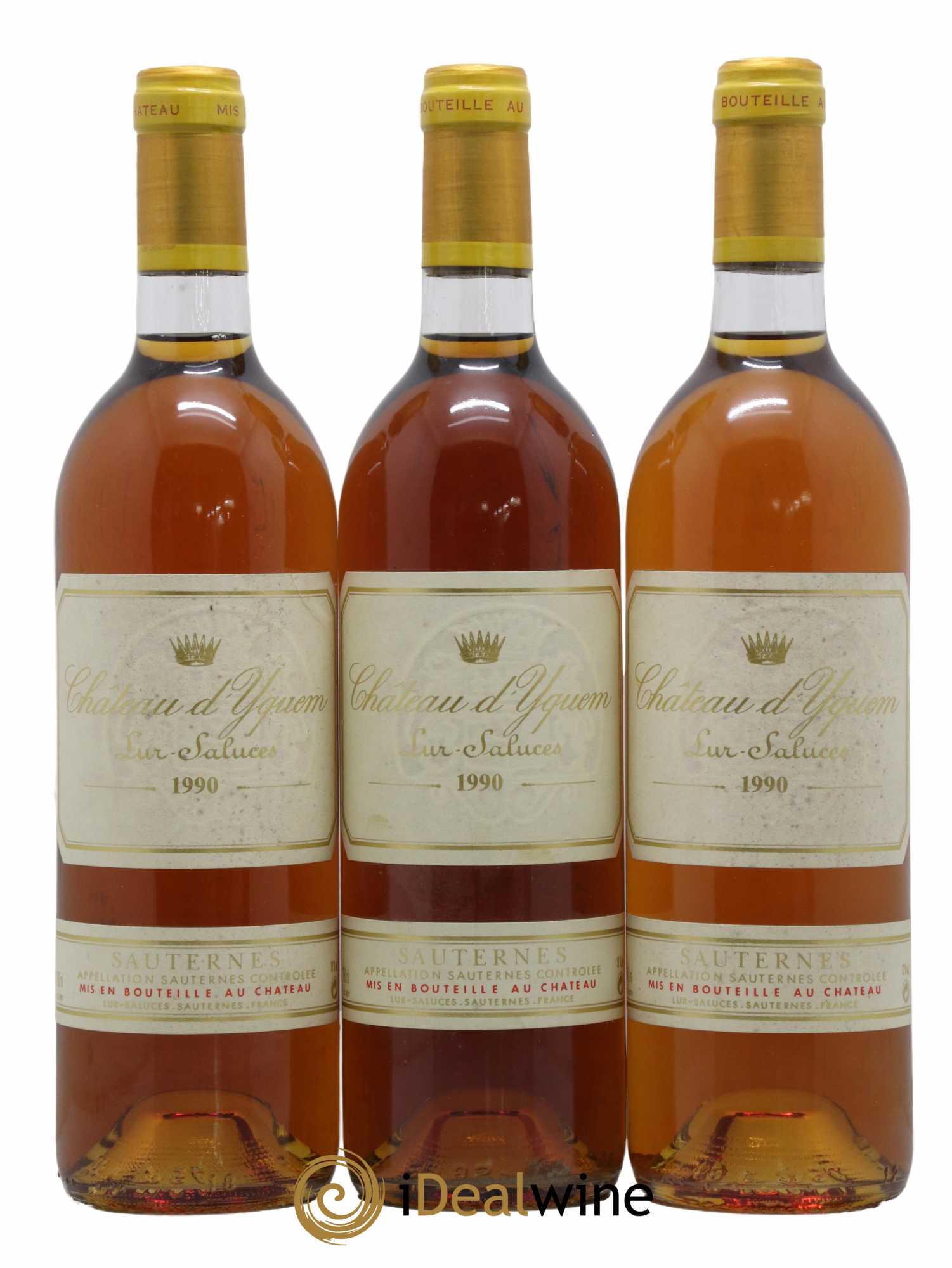 Château d' Yquem 1er Cru Classé Supérieur 1990 - Lotto di 3 bottiglie - 0