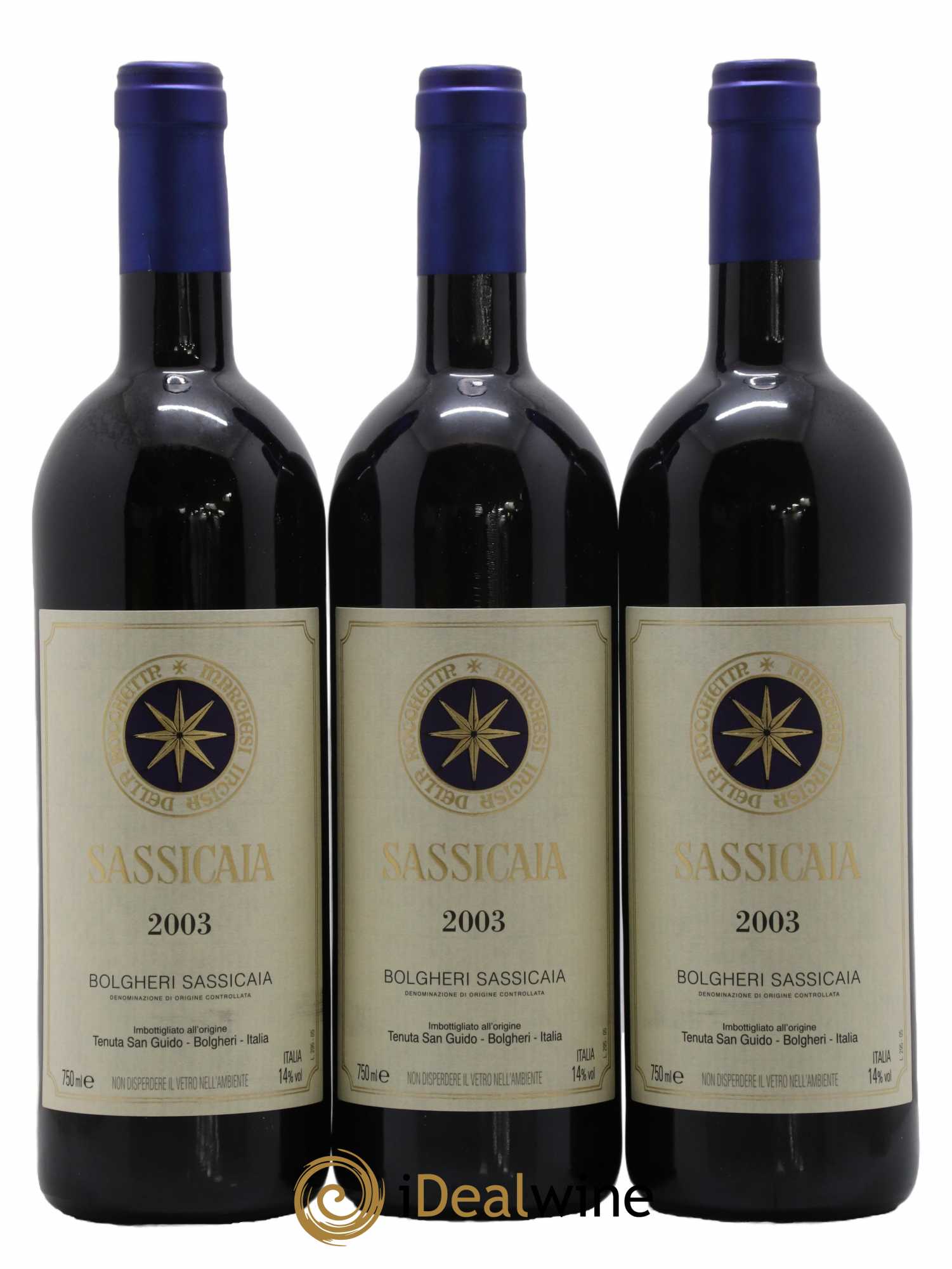 Bolgheri DOC Sassicaia Tenuta San Guido 2003 - Posten von 12 Flaschen - 4