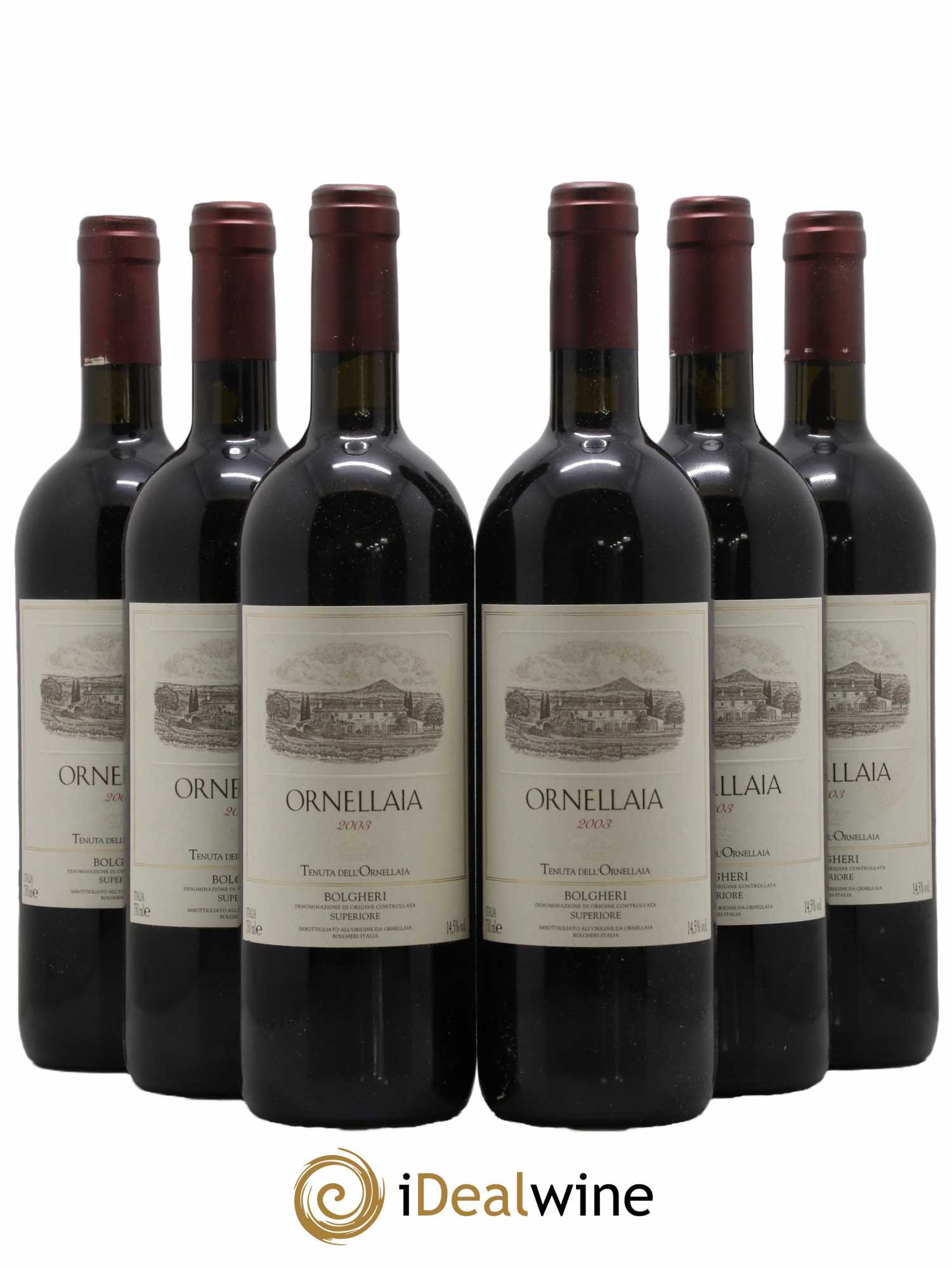 Bolgheri DOC Superiore Ornellaia Tenuta Dell'Ornellaia - Frescobaldi 2003 - Lot of 6 bottles - 0