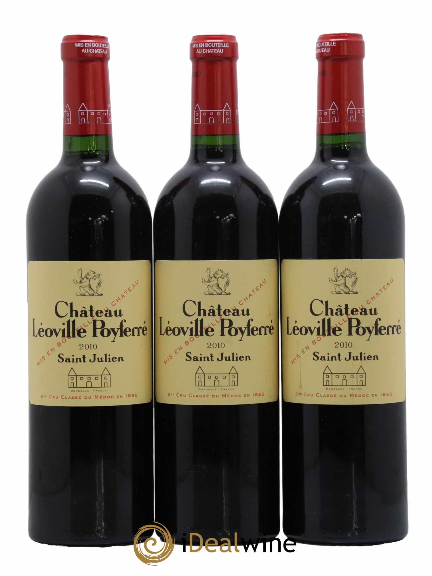 Château Léoville Poyferré 2ème Grand Cru Classé 2010 - Lot de 3 bouteilles - 0
