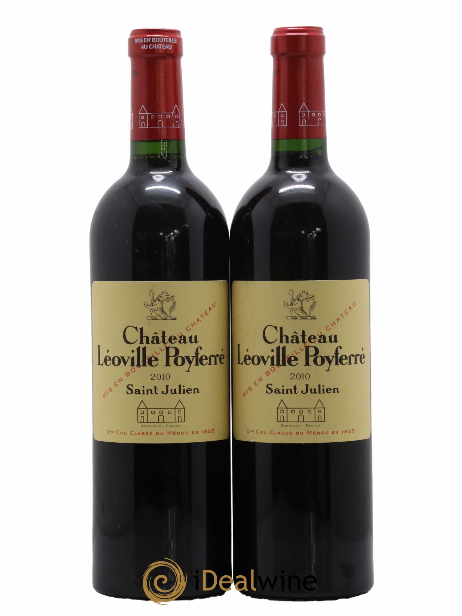 Château Léoville Poyferré 2ème Grand Cru Classé 2010 - Lot de 2 bouteilles - 0