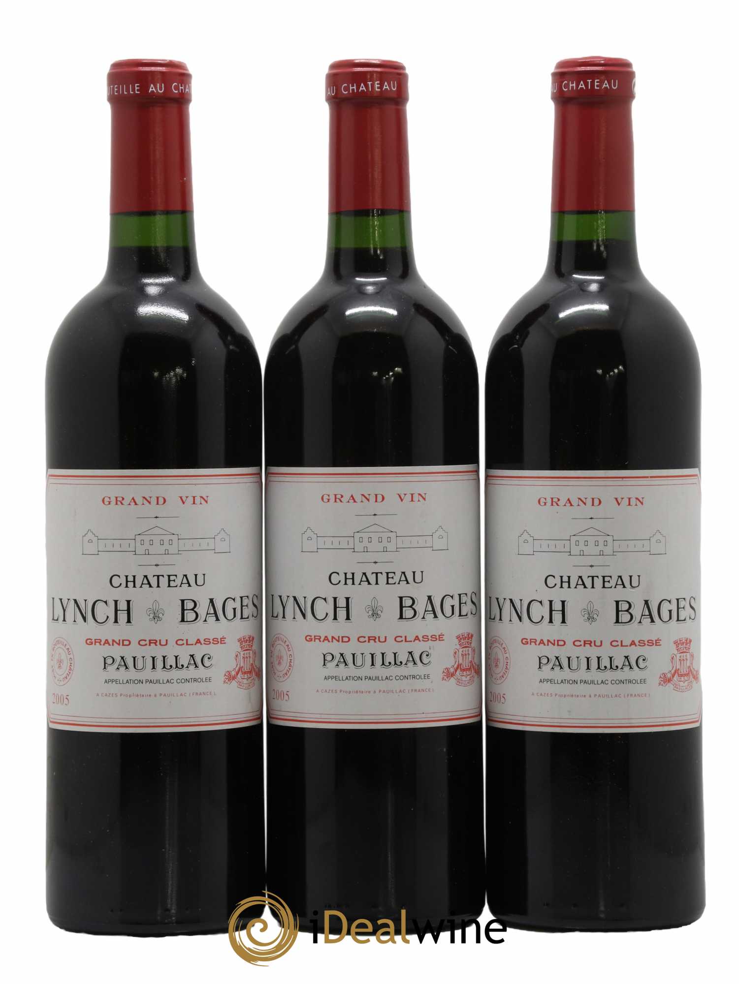 Château Lynch Bages 5ème Grand Cru Classé 2005 - Lot de 3 bouteilles - 0