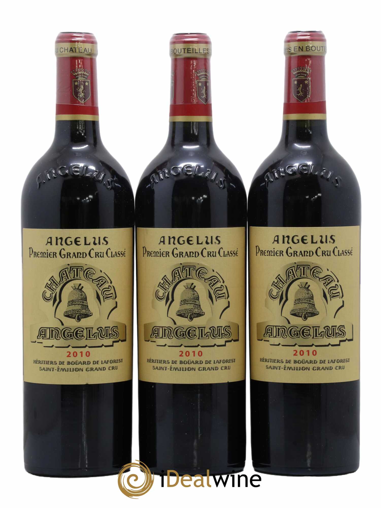 Château Angélus 1er Grand Cru Classé A 2010 - Lot de 3 bouteilles - 0