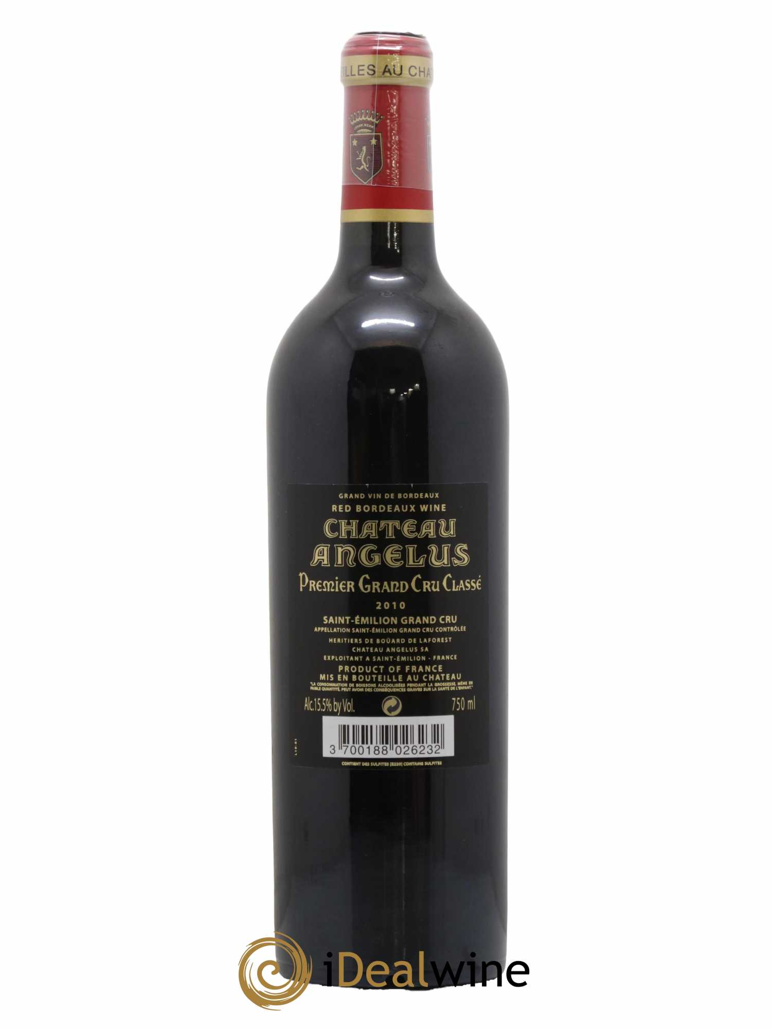 Château Angélus 1er Grand Cru Classé A 2010 - Lot of 1 bottle - 1