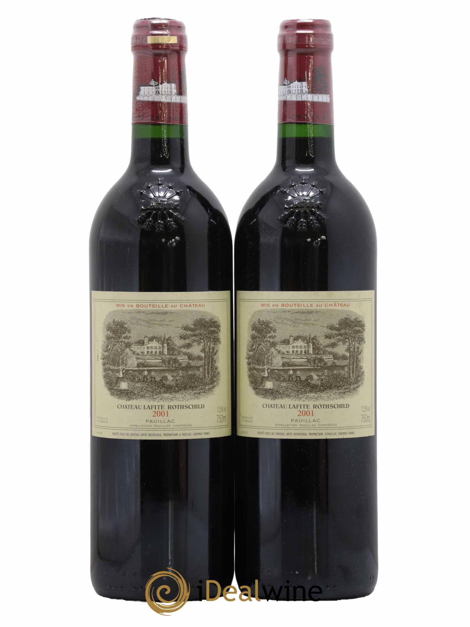 Château Lafite Rothschild 1er Grand Cru Classé 2001 - Lot de 2 bouteilles - 0