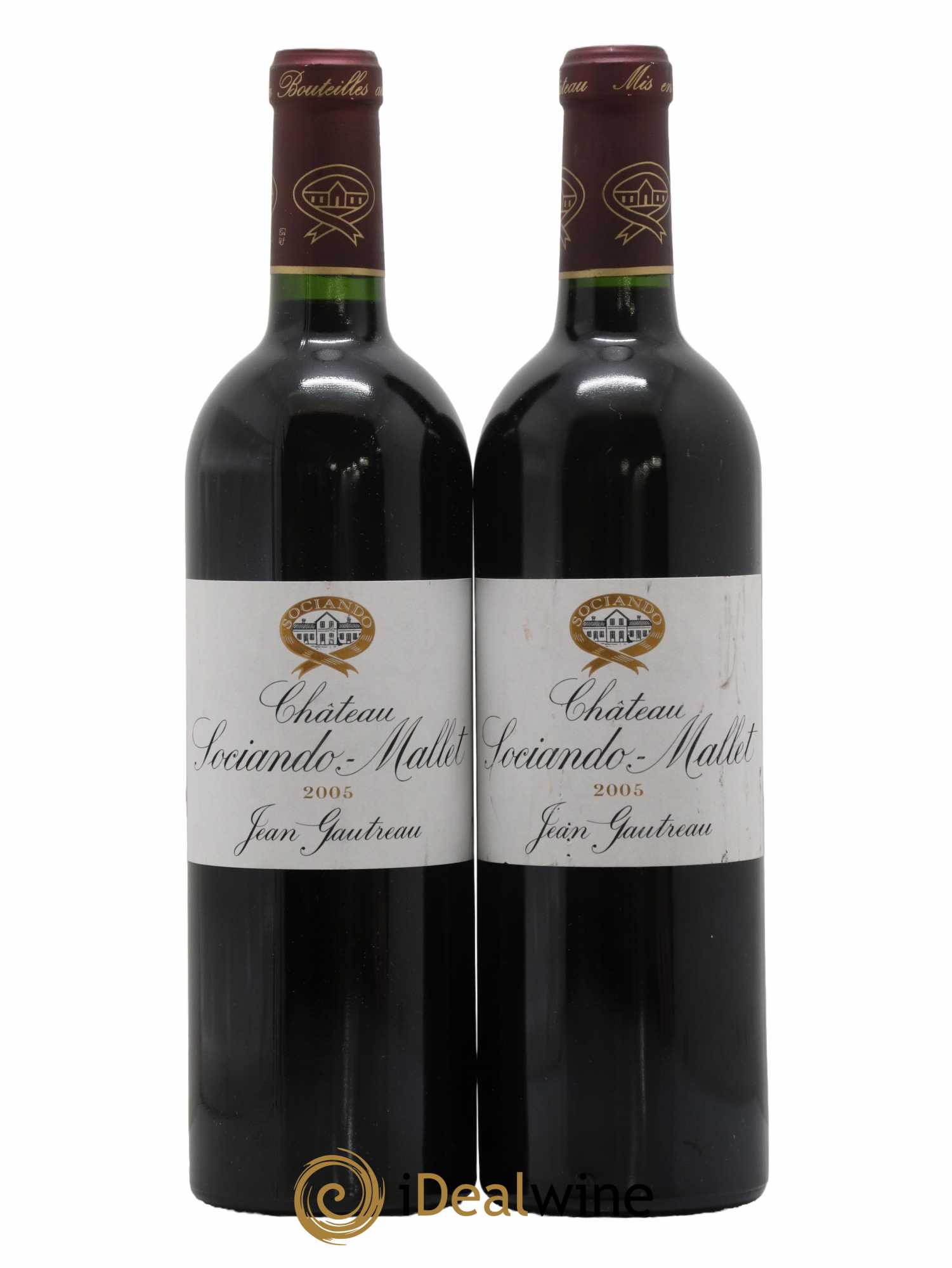 Château Sociando Mallet 2005 - Lot de 2 bouteilles - 0