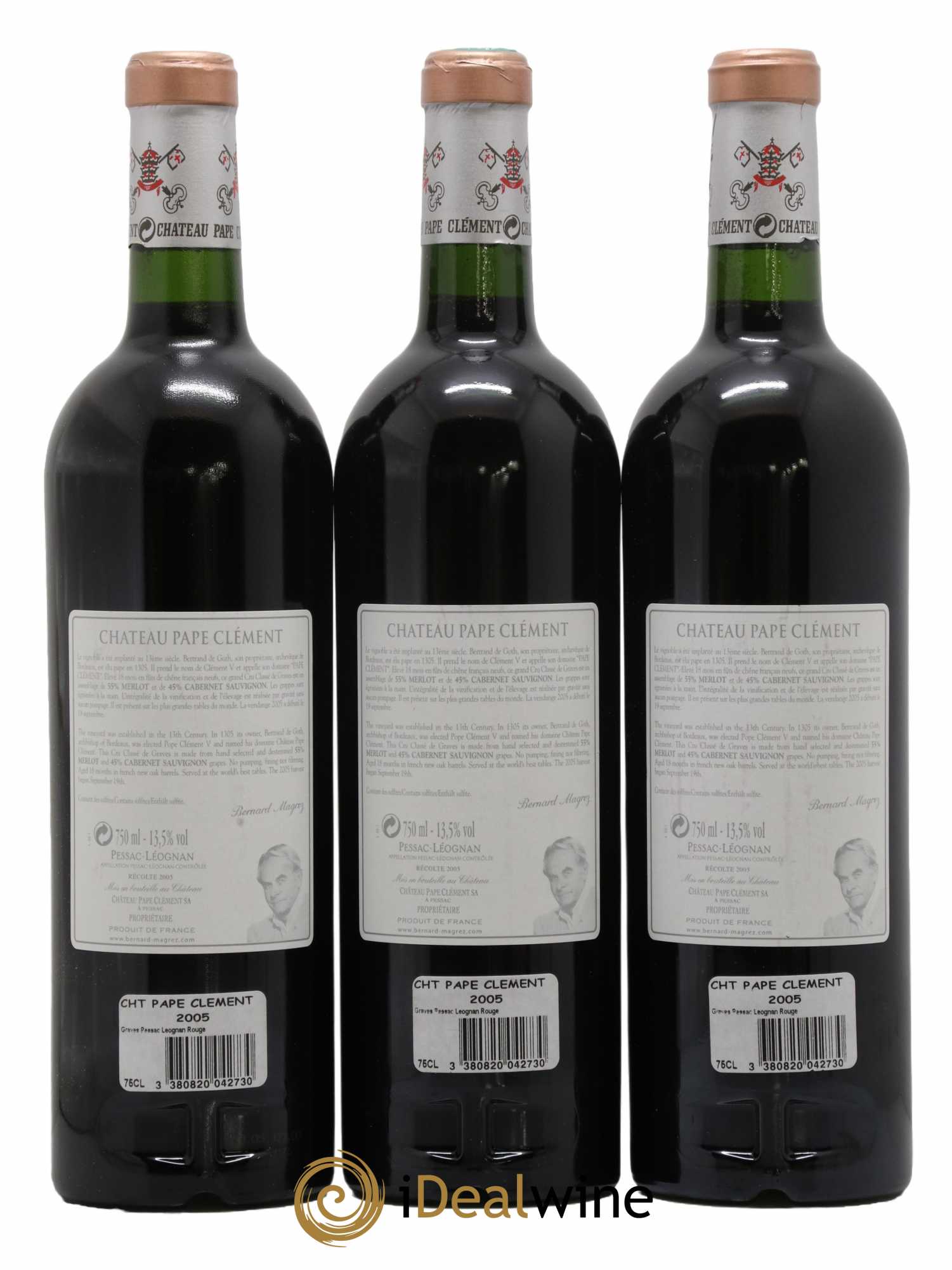 Château Pape Clément Cru Classé de Graves 2005 - Lot de 3 bouteilles - 1