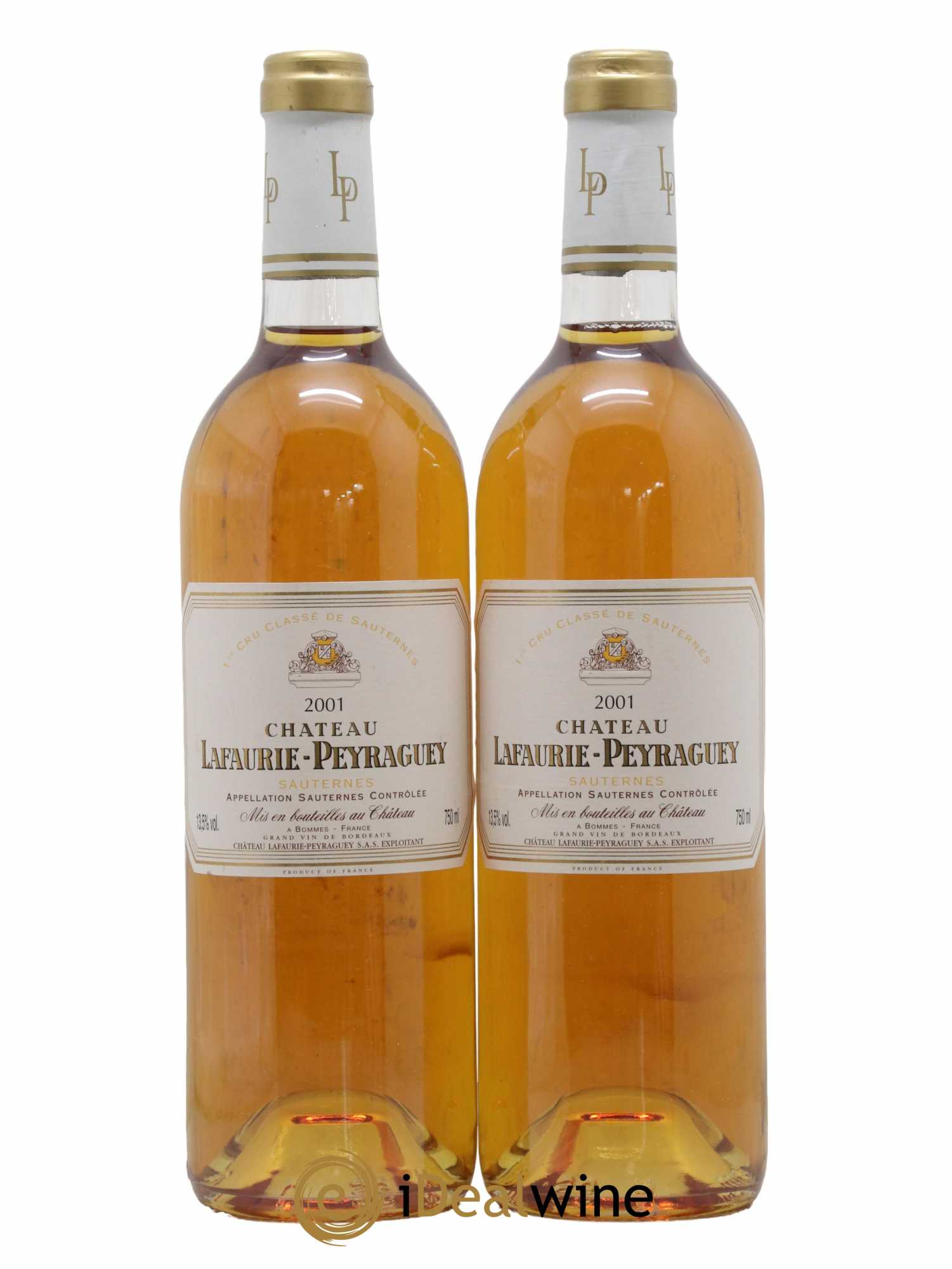 Château Lafaurie-Peyraguey 1er Grand Cru Classé 2001 - Lot de 2 bouteilles - 0