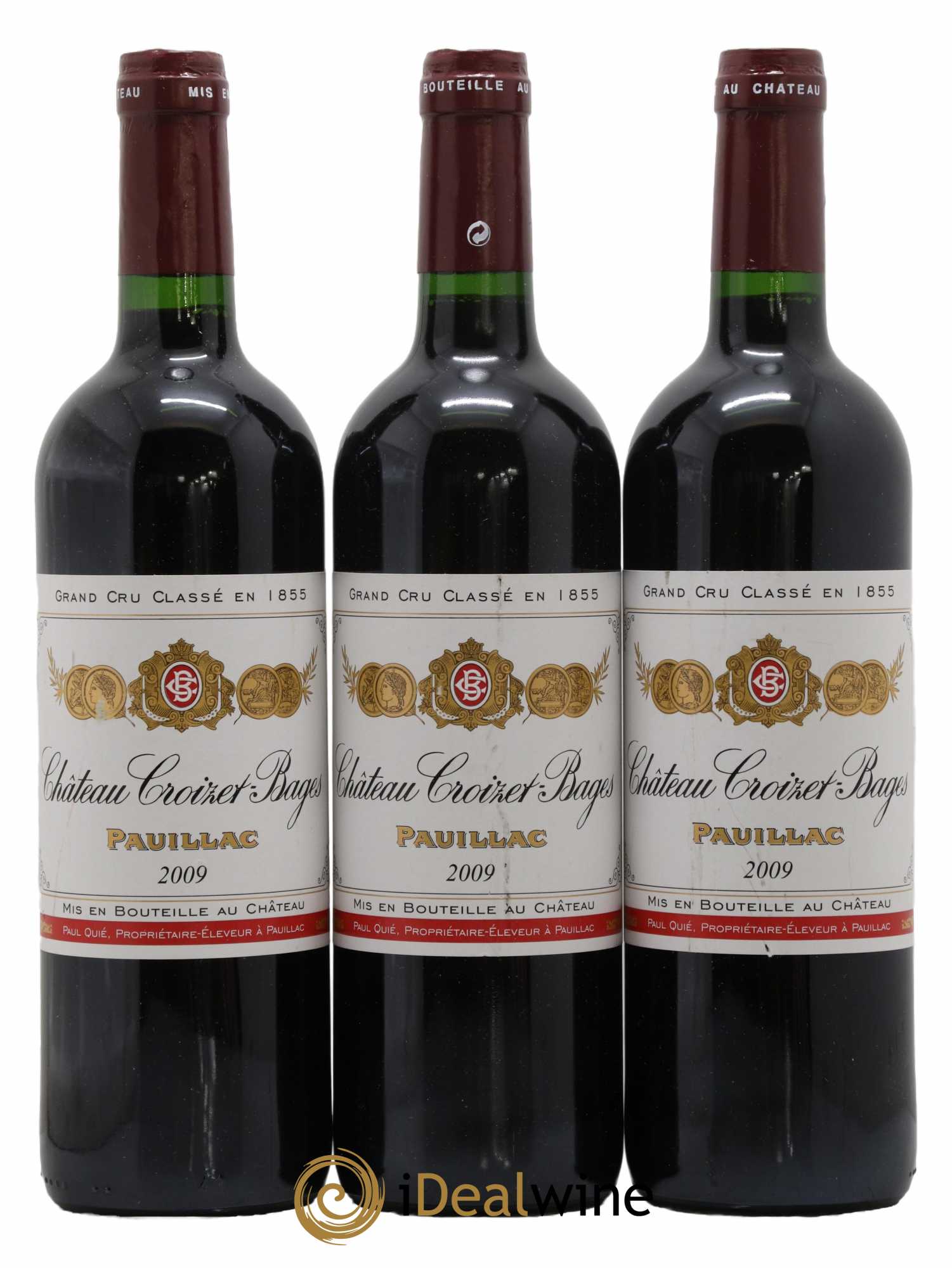 Château Croizet Bages 5ème Grand Cru Classé 2009 - Lot de 3 bouteilles - 0