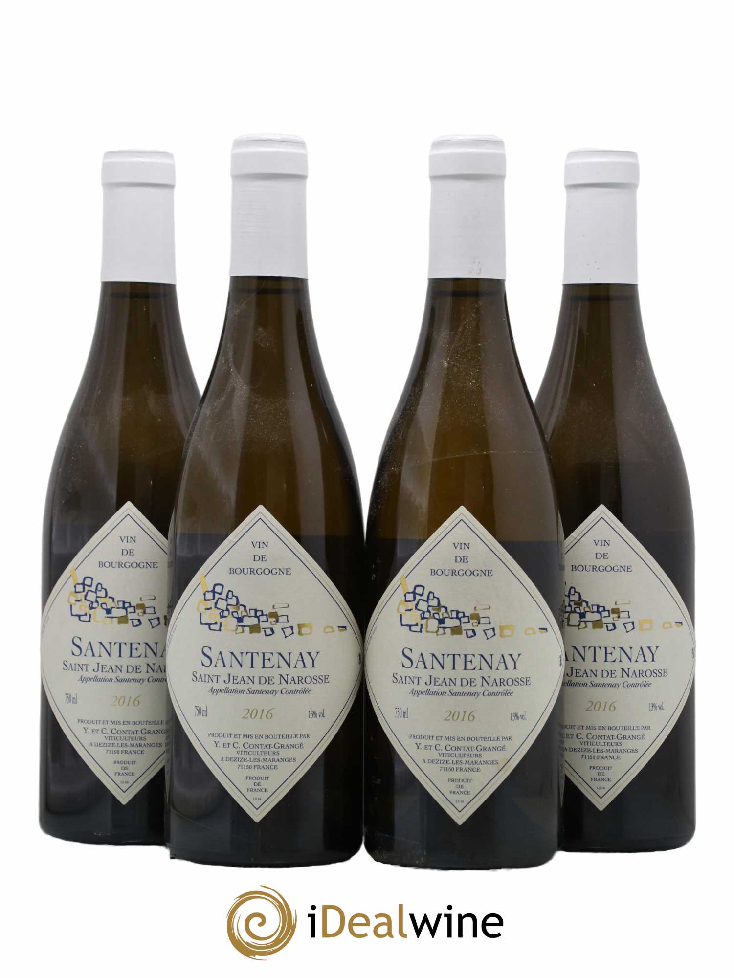 Santenay Saint Jean de Narosse Contat-Grangé 2016 - Lot de 4 bouteilles - 0